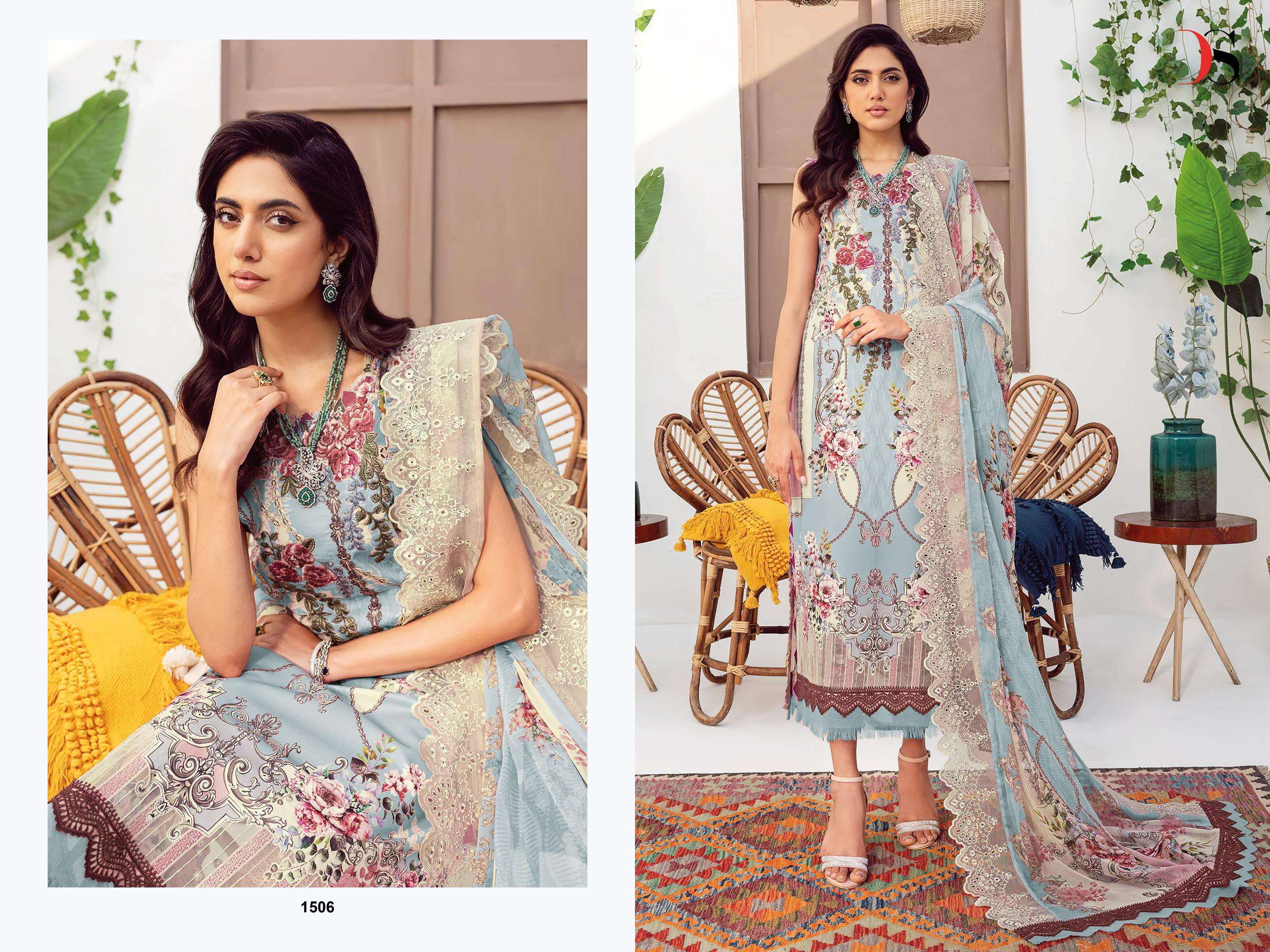 DEEPSY SUITS JADE NEEDLE WONDER 25 VOL 4 COTTON DESIGNER WORK SALWAR KAMEEZ 