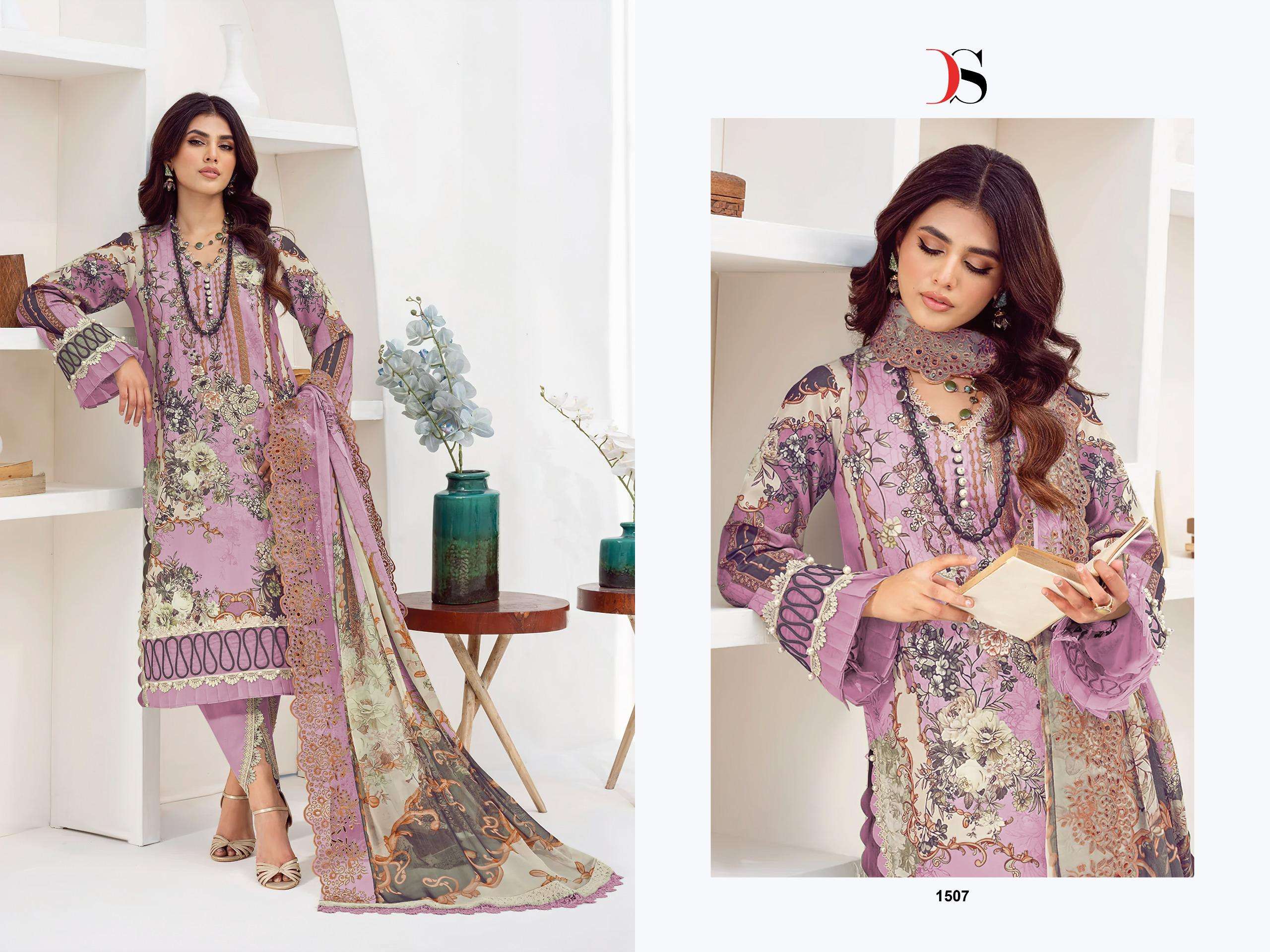 DEEPSY SUITS JADE NEEDLE WONDER 25 VOL 4 COTTON DESIGNER WORK SALWAR KAMEEZ 