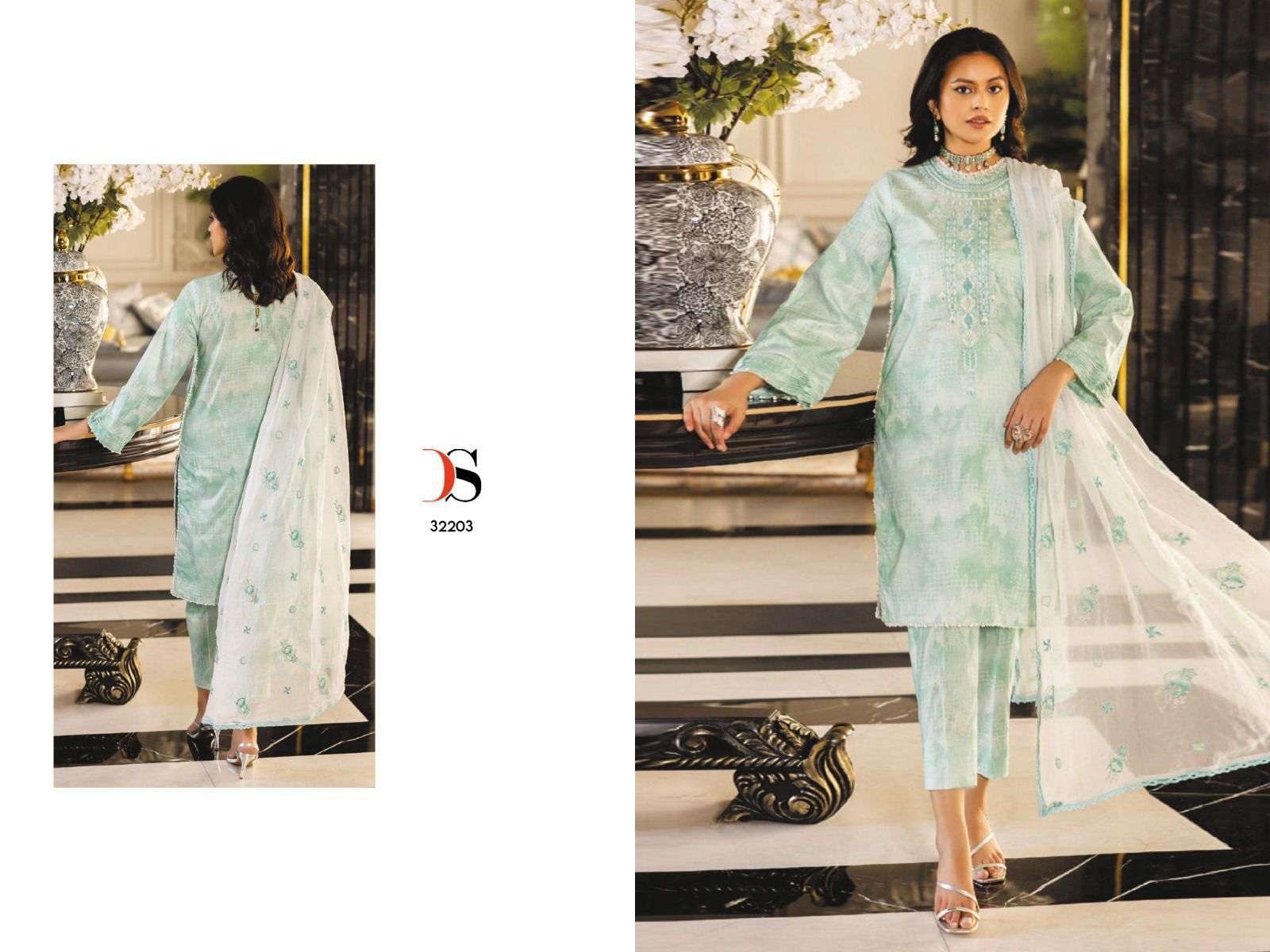 DEEPSY SUITS MAH E RUH COTTON EMBROIDERY DESIGNER WORK SALWAR KAMEEZ 
