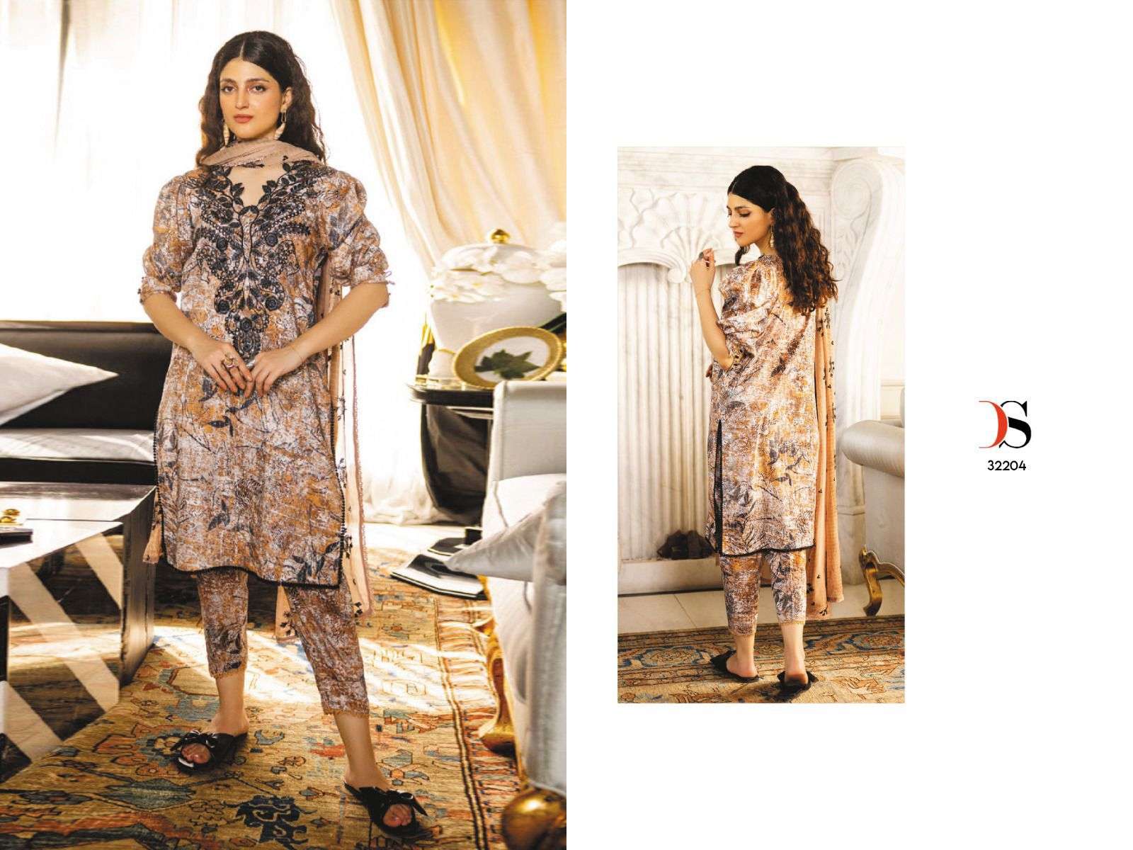DEEPSY SUITS MAH E RUH COTTON EMBROIDERY DESIGNER WORK SALWAR KAMEEZ 