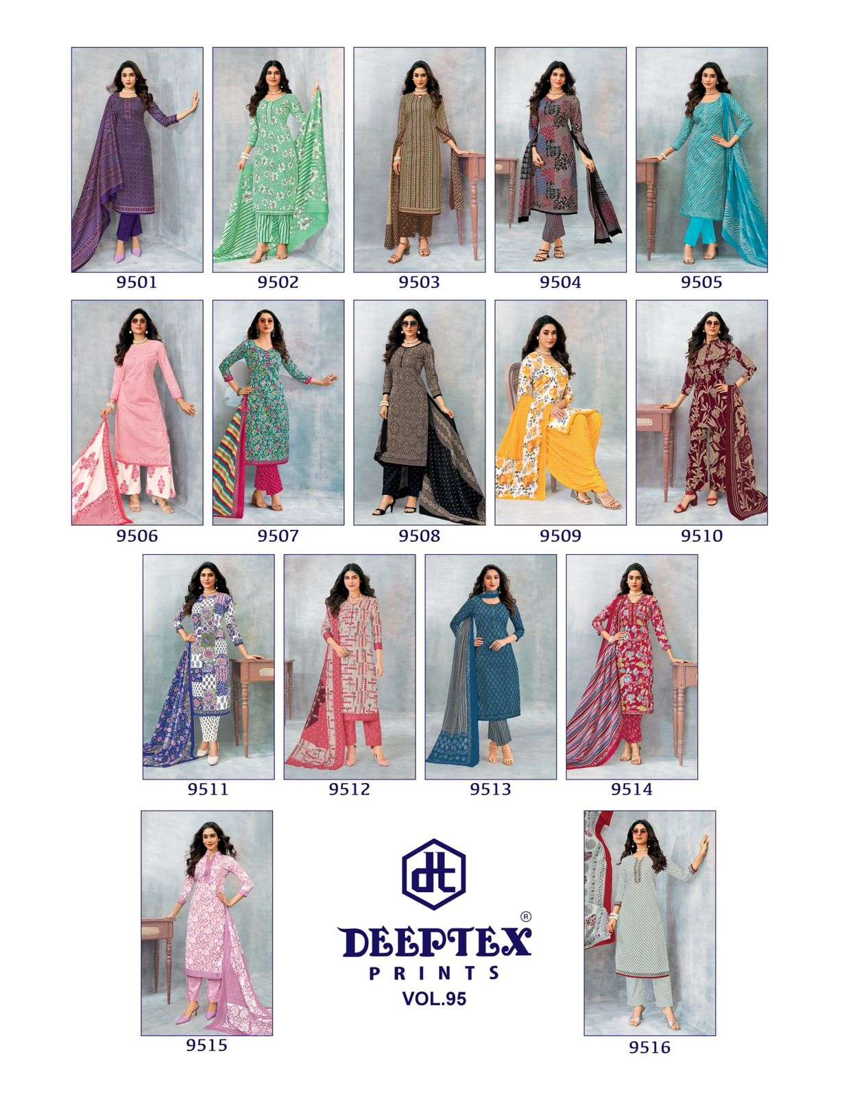 DEEPTEX PRINTS MISS INDIA VOL 95 COTTON PRINTED SALWAR SUIT