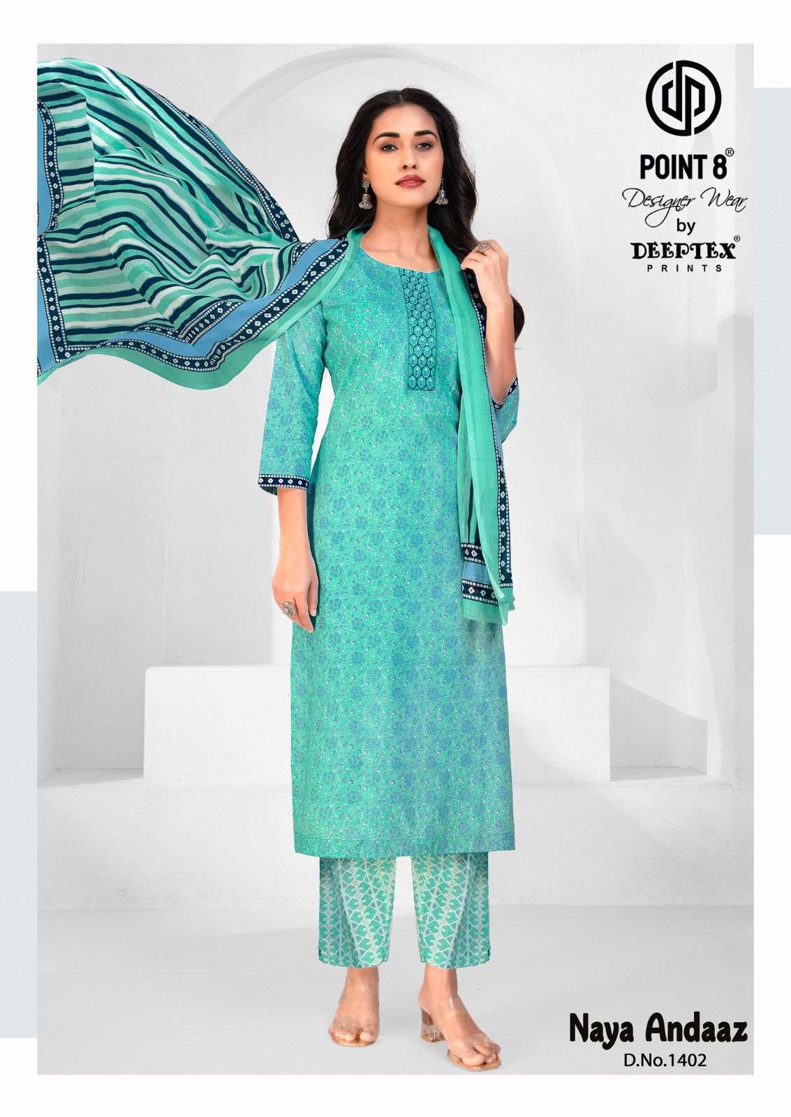 DEEPTEX PRINTS NAYA ANDAAZ VOL 14 COTTON PRINTED KURTI BOTTOM AND DUPATTA SET 