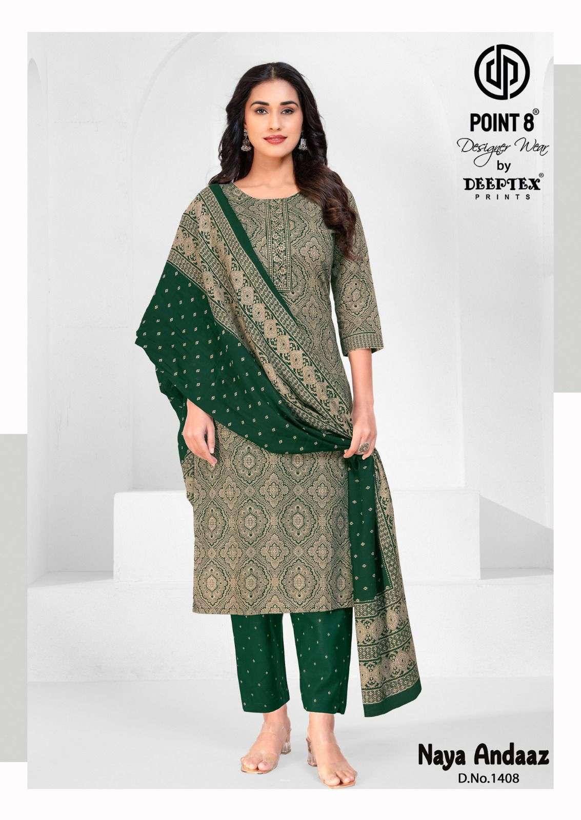 DEEPTEX PRINTS NAYA ANDAAZ VOL 14 COTTON PRINTED KURTI BOTTOM AND DUPATTA SET 