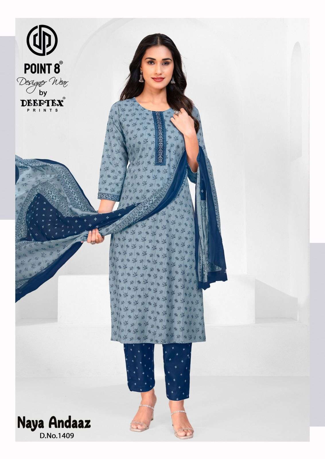 DEEPTEX PRINTS NAYA ANDAAZ VOL 14 COTTON PRINTED KURTI BOTTOM AND DUPATTA SET 