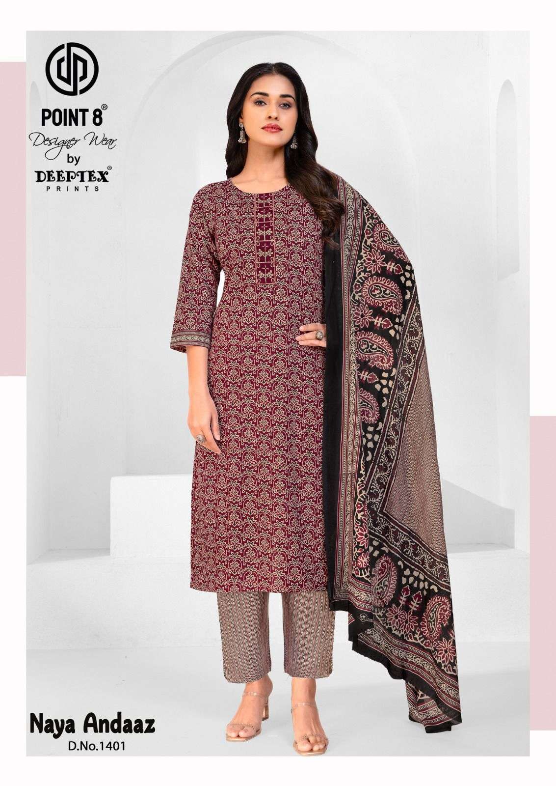 DEEPTEX PRINTS NAYA ANDAAZ VOL 14 COTTON PRINTED KURTI BOTTOM AND DUPATTA SET 