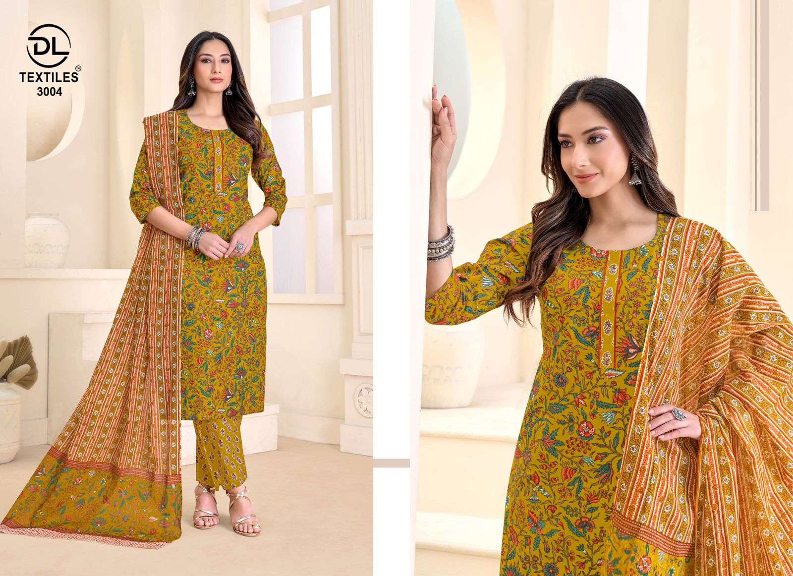 DL TEXTILES NAYARANG VOL 3 COTTON PRINTED LADIES 3PIECE SET COLLECTION 