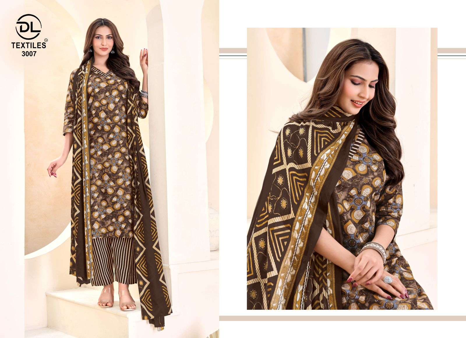 DL TEXTILES NAYARANG VOL 3 COTTON PRINTED LADIES 3PIECE SET COLLECTION 