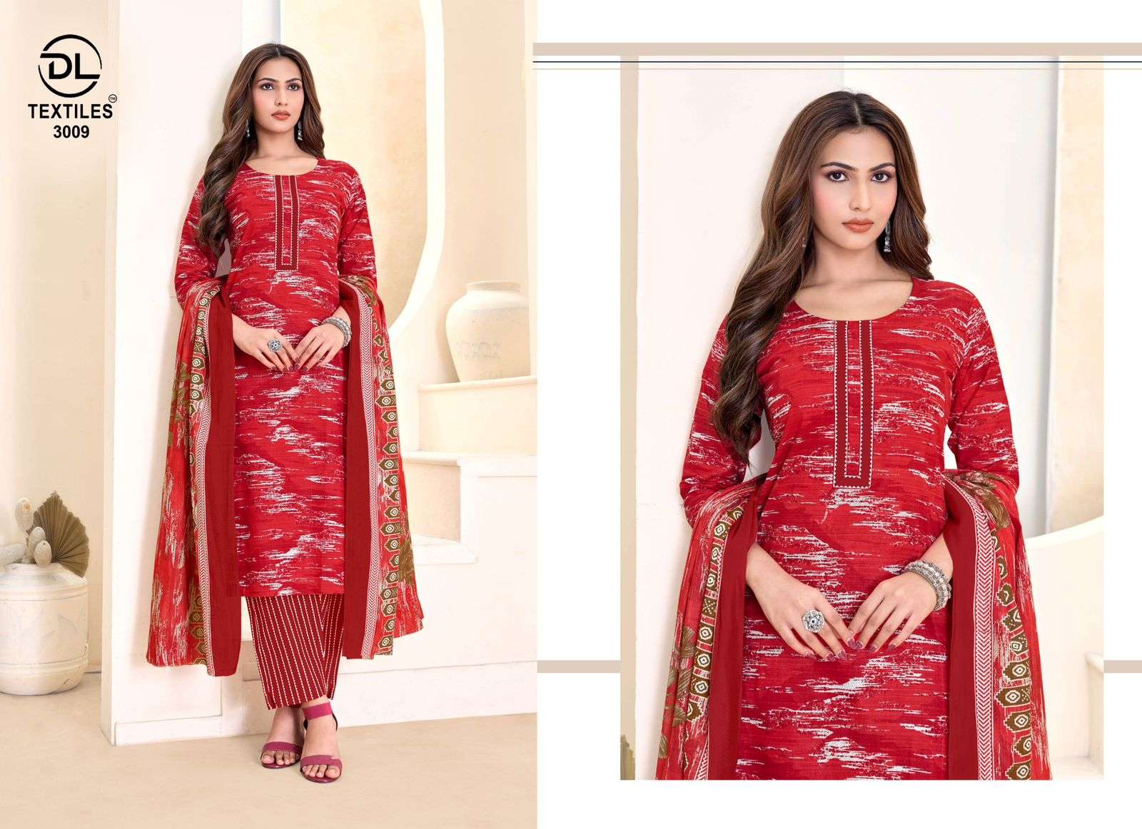 DL TEXTILES NAYARANG VOL 3 COTTON PRINTED LADIES 3PIECE SET COLLECTION 
