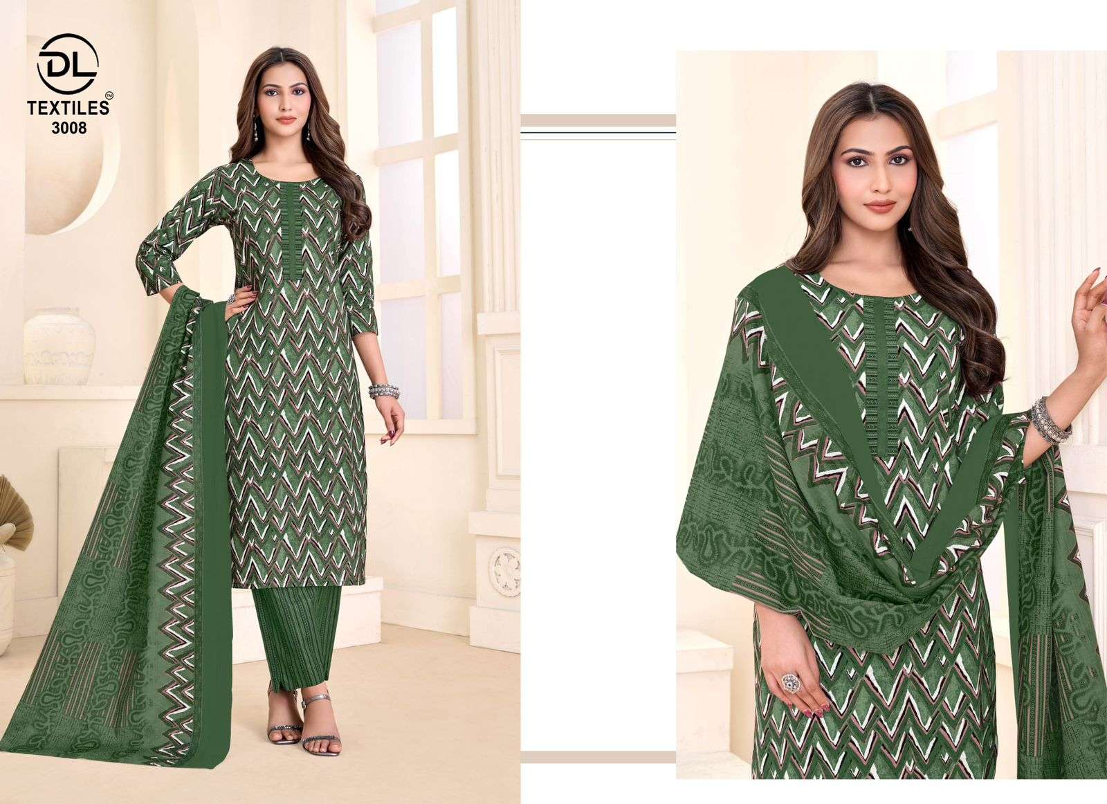 DL TEXTILES NAYARANG VOL 3 COTTON PRINTED LADIES 3PIECE SET COLLECTION 