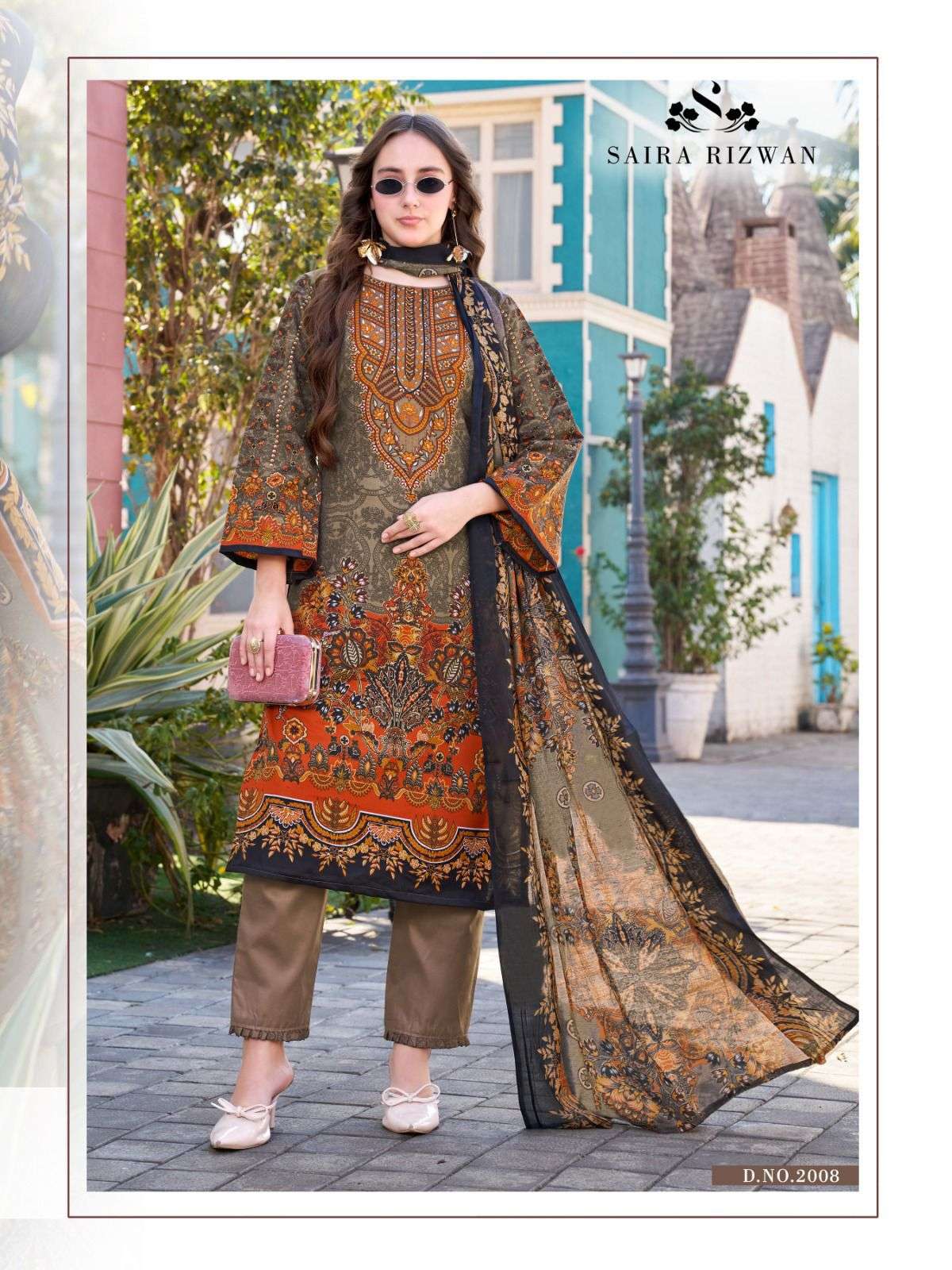 FALAK INTERNATIONAL SAIRA RIZWAN VOL 2 COTTON DIGITAL KARACHI PRINT SALWAR SUIT