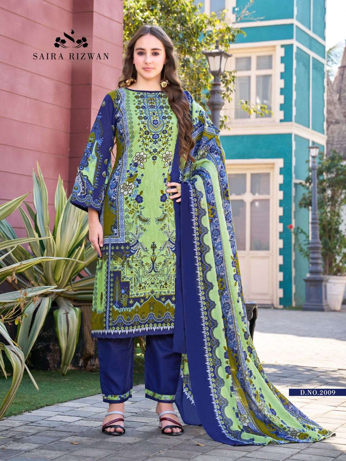 FALAK INTERNATIONAL SAIRA RIZWAN VOL 2 COTTON DIGITAL KARACHI PRINT SALWAR SUIT