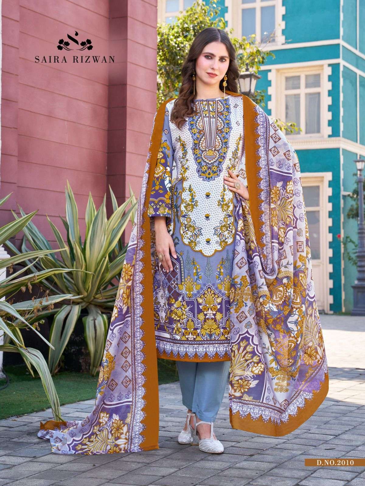 FALAK INTERNATIONAL SAIRA RIZWAN VOL 2 COTTON DIGITAL KARACHI PRINT SALWAR SUIT