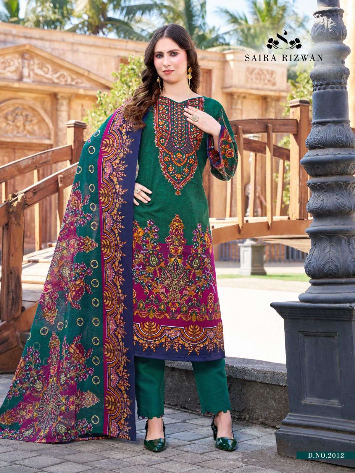 FALAK INTERNATIONAL SAIRA RIZWAN VOL 2 COTTON DIGITAL KARACHI PRINT SALWAR SUIT