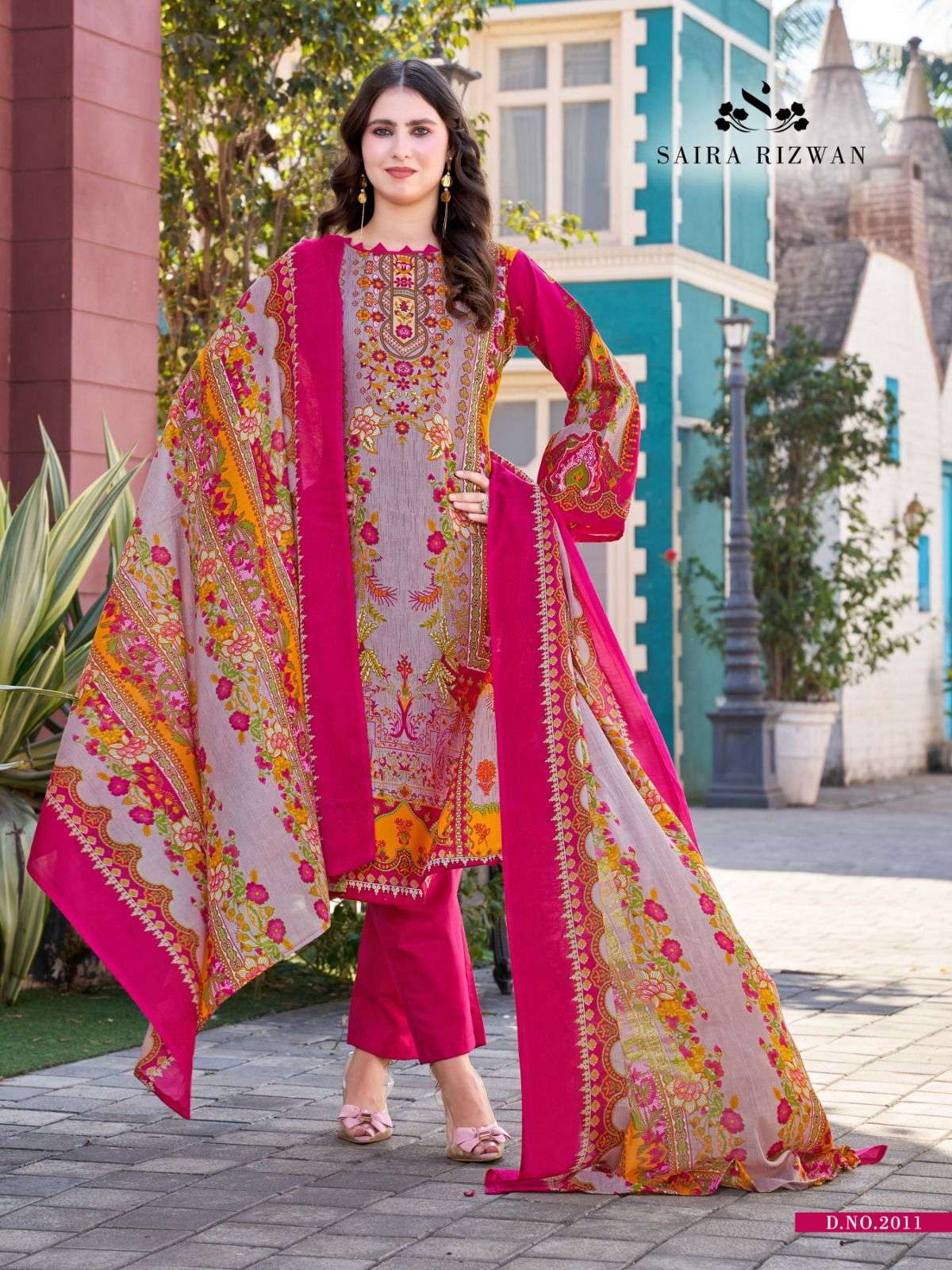 FALAK INTERNATIONAL SAIRA RIZWAN VOL 2 COTTON DIGITAL KARACHI PRINT SALWAR SUIT