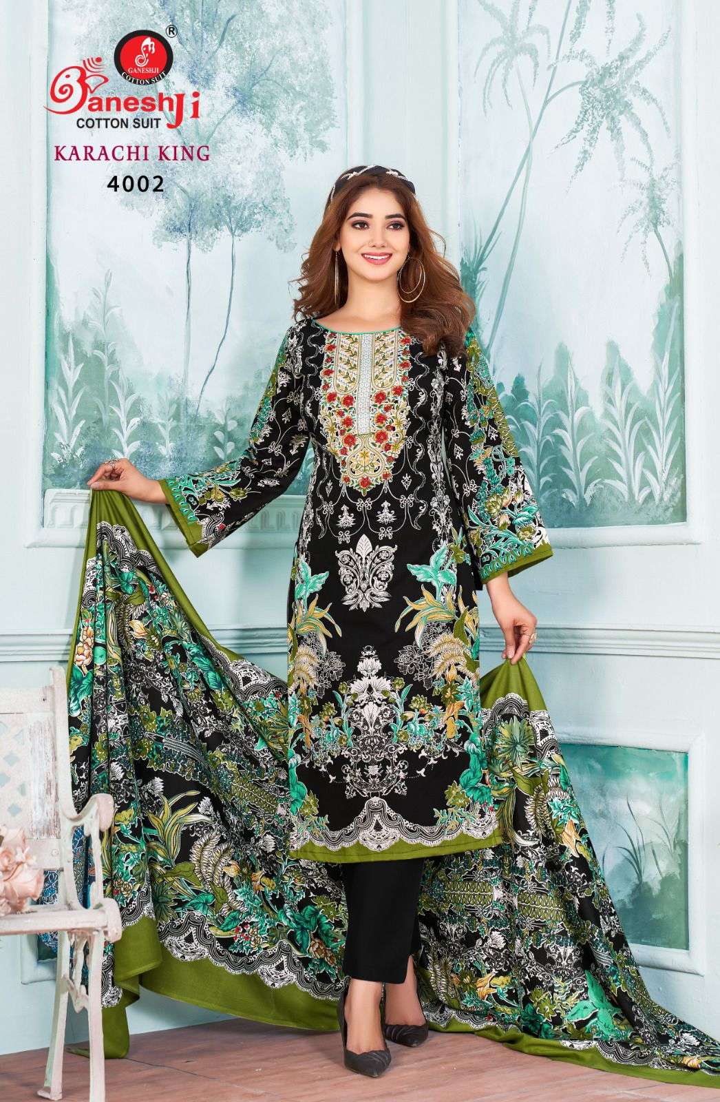 GANESHJI COTTON SUIT KARACHI KING VOL 4 COTTON DIGITAL PRINT DRESS