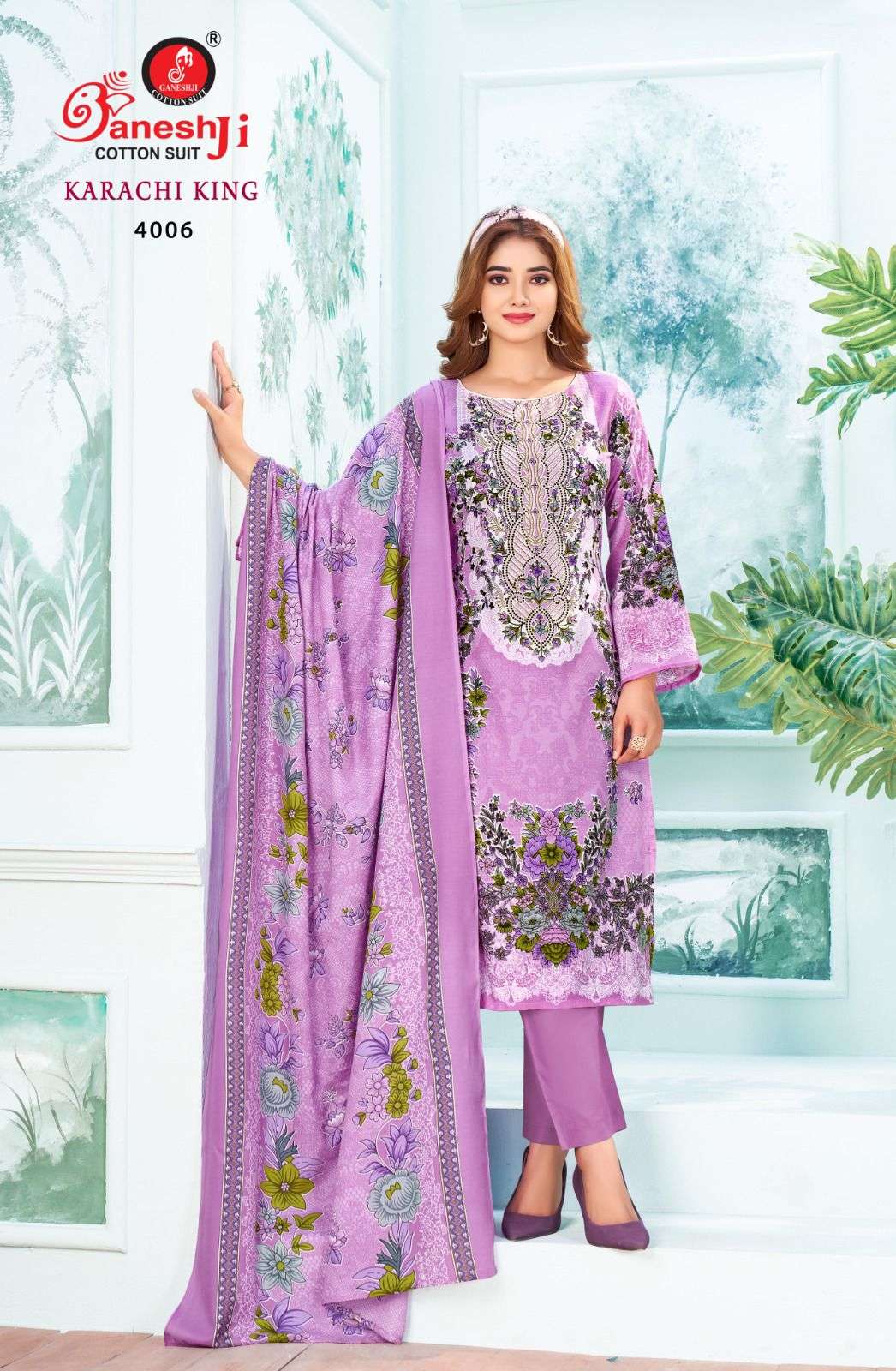 GANESHJI COTTON SUIT KARACHI KING VOL 4 COTTON DIGITAL PRINT DRESS