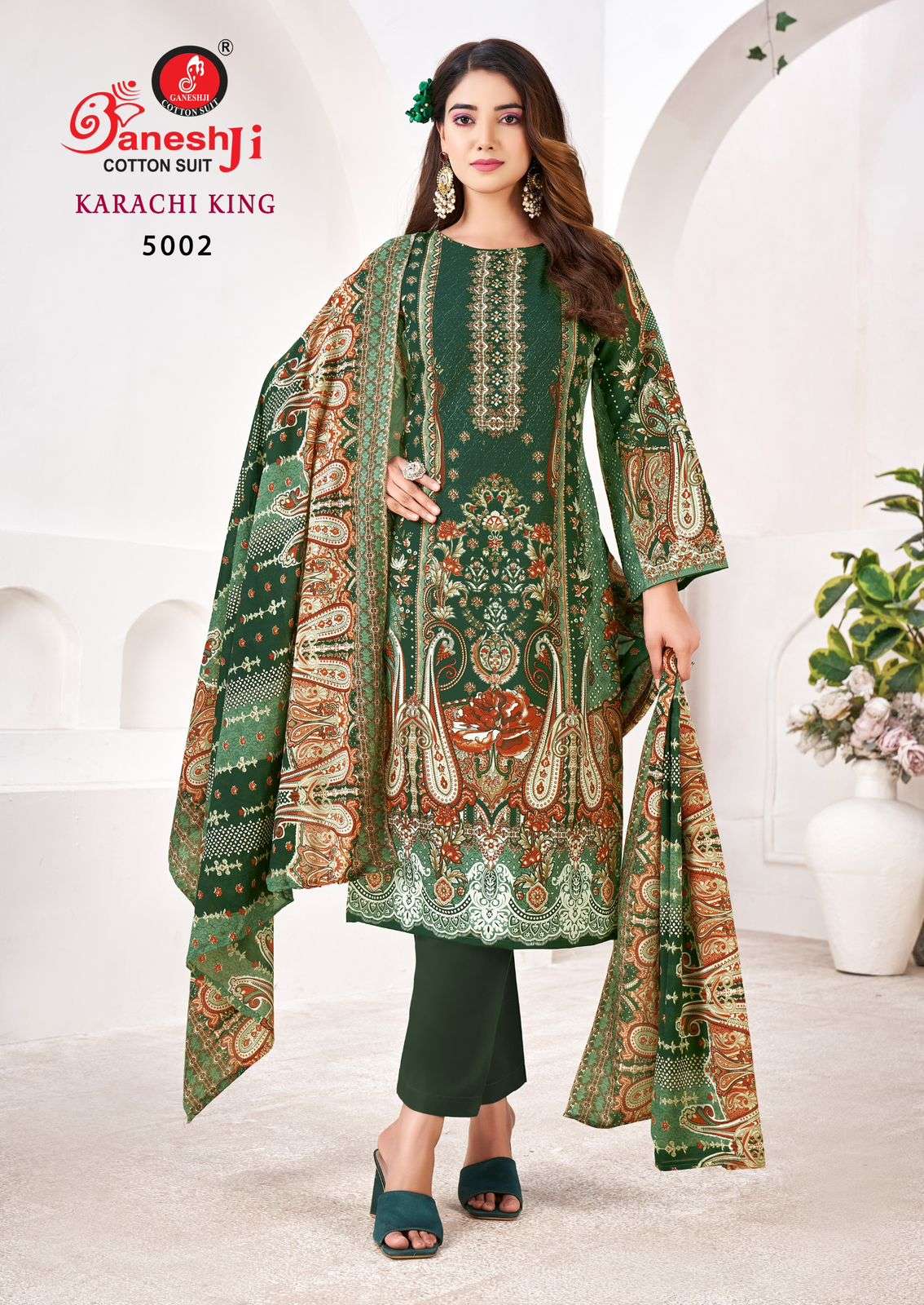 GANESHJI COTTON SUIT KARACHI KING VOL 5 COTTON DIGITAL PRINT DRESS
