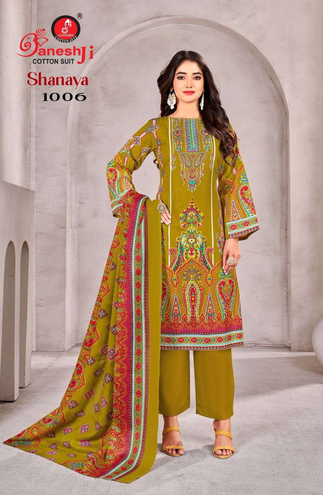GANESHJI COTTON SUIT SHANAYA VOL 1 COTTON DIGITAL PRINTS SALWAR SUIT