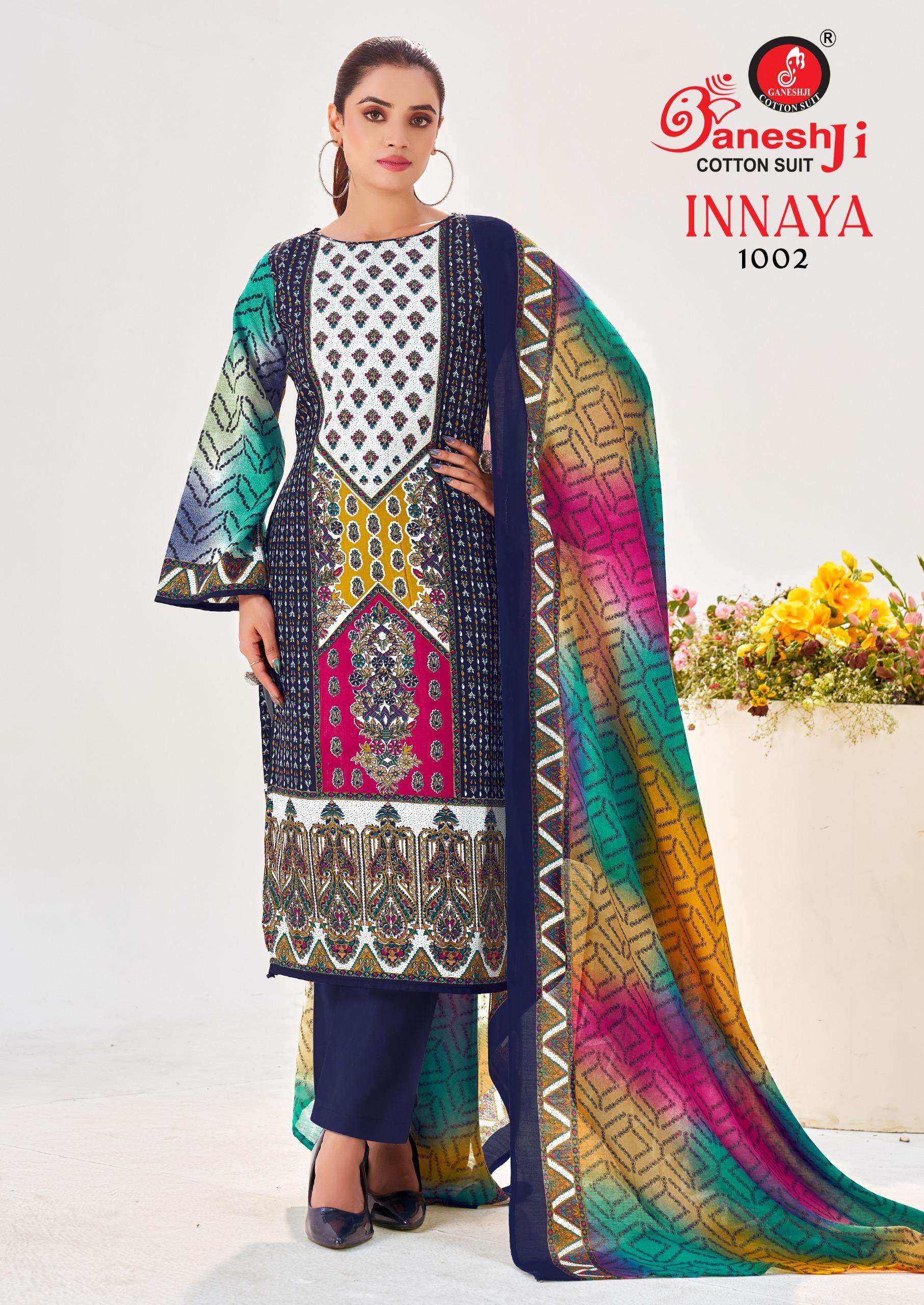 GANESHJI INNAYA VOL 1 COTTON DIGITAL PRINTS DRESS 