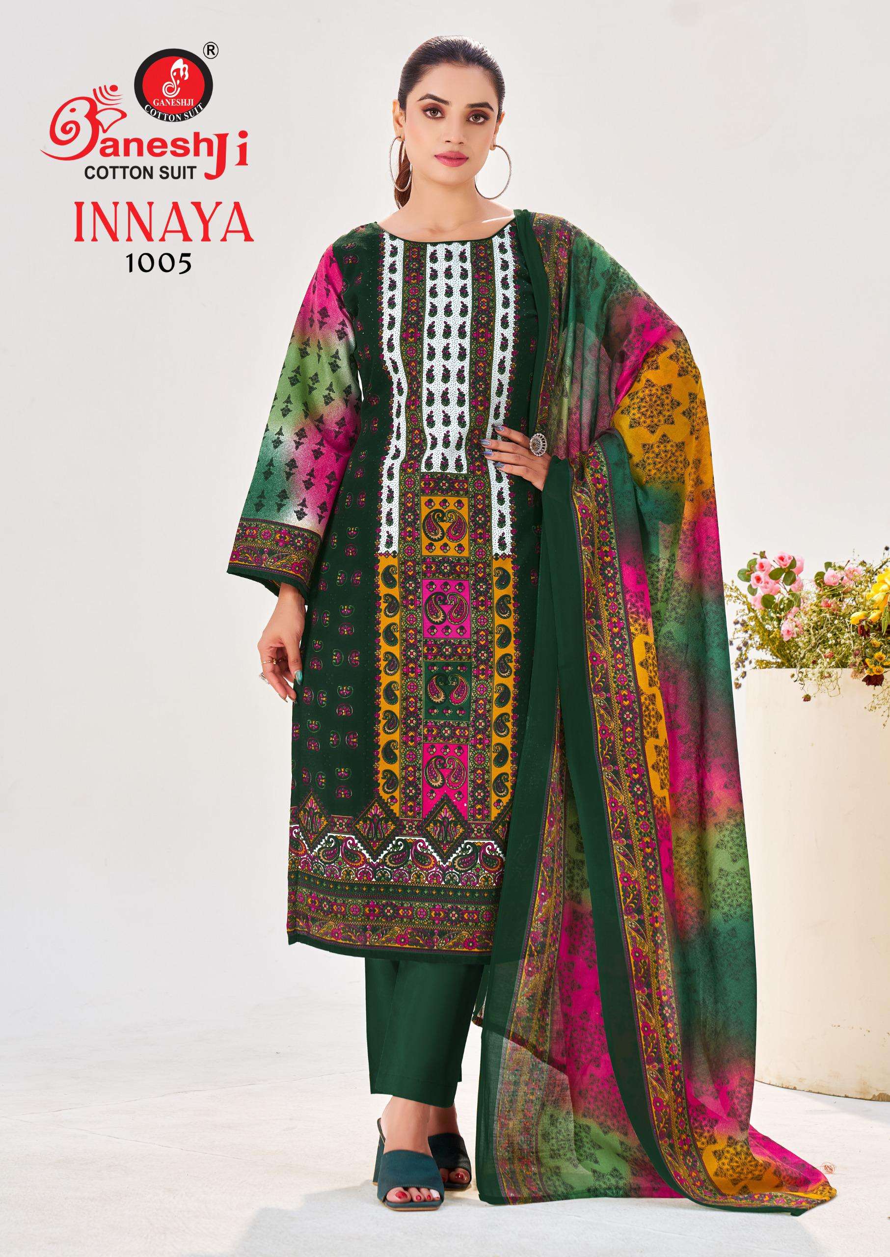 GANESHJI INNAYA VOL 1 COTTON DIGITAL PRINTS DRESS 