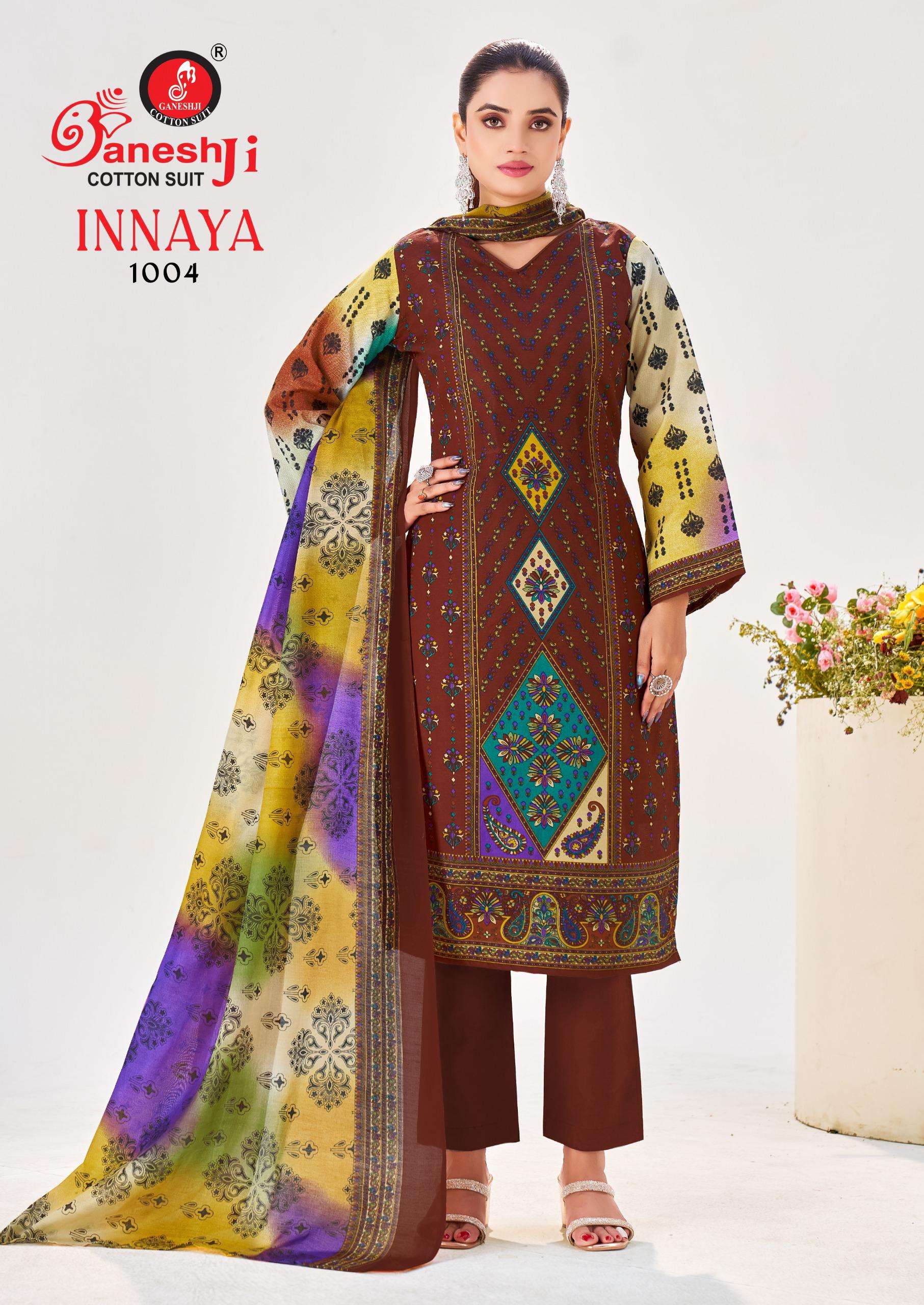 GANESHJI INNAYA VOL 1 COTTON DIGITAL PRINTS DRESS 