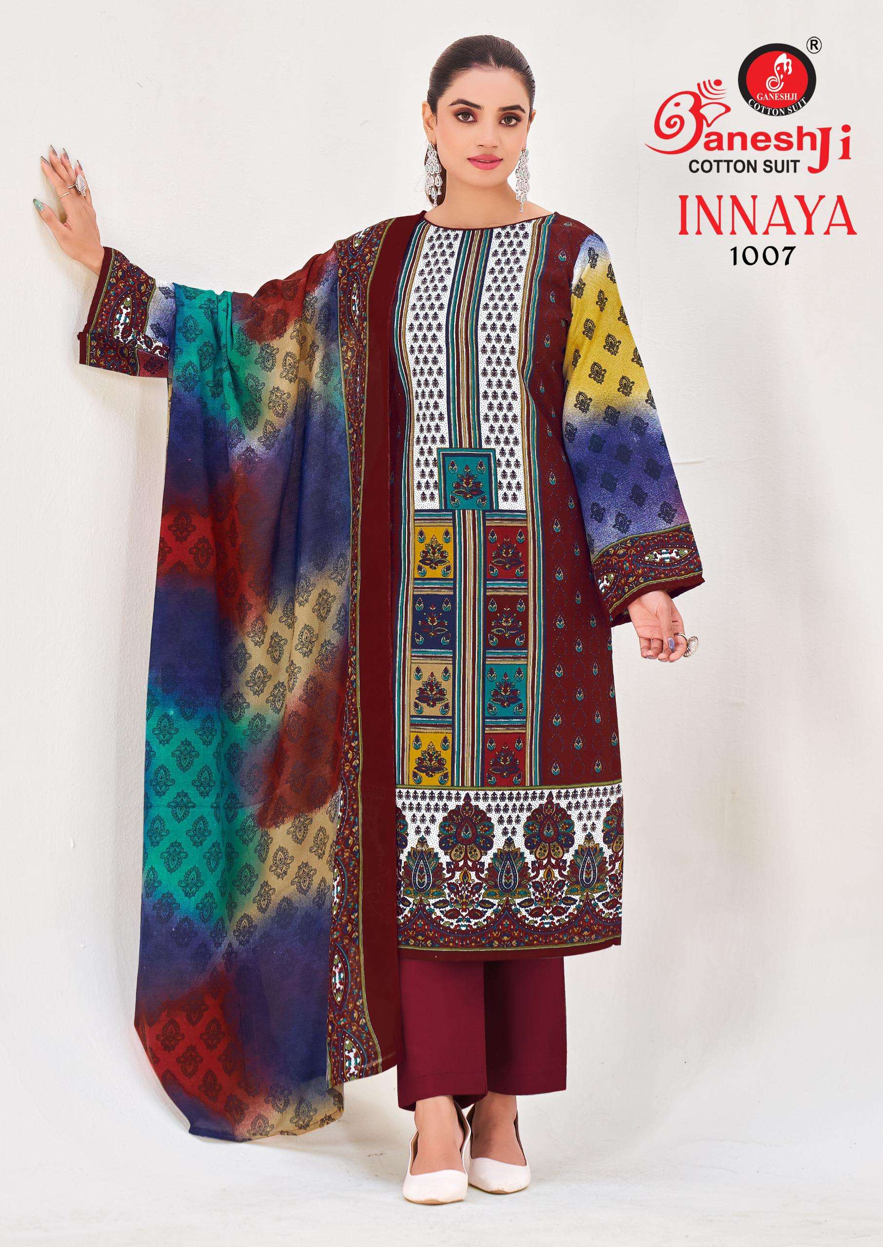 GANESHJI INNAYA VOL 1 COTTON DIGITAL PRINTS DRESS 