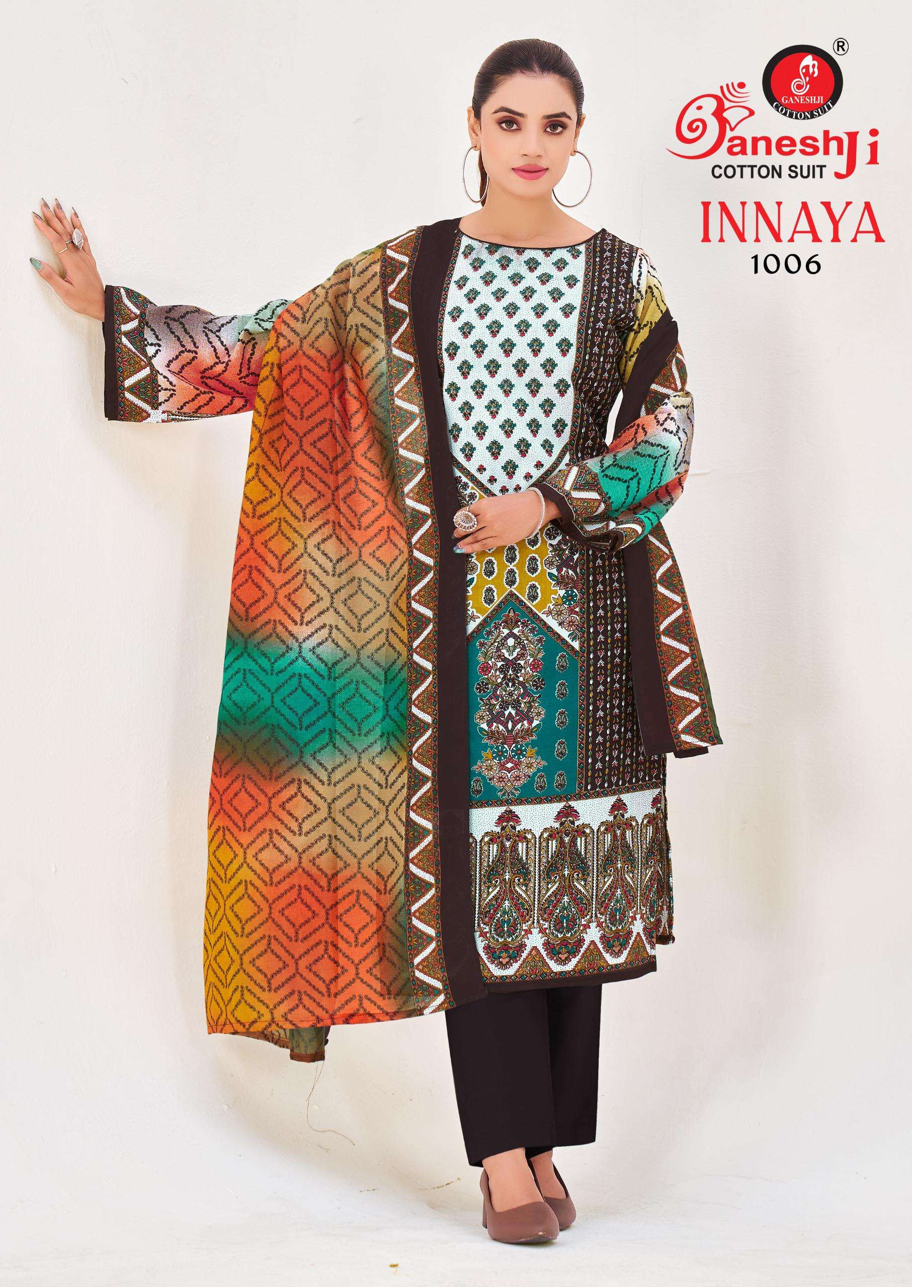 GANESHJI INNAYA VOL 1 COTTON DIGITAL PRINTS DRESS 