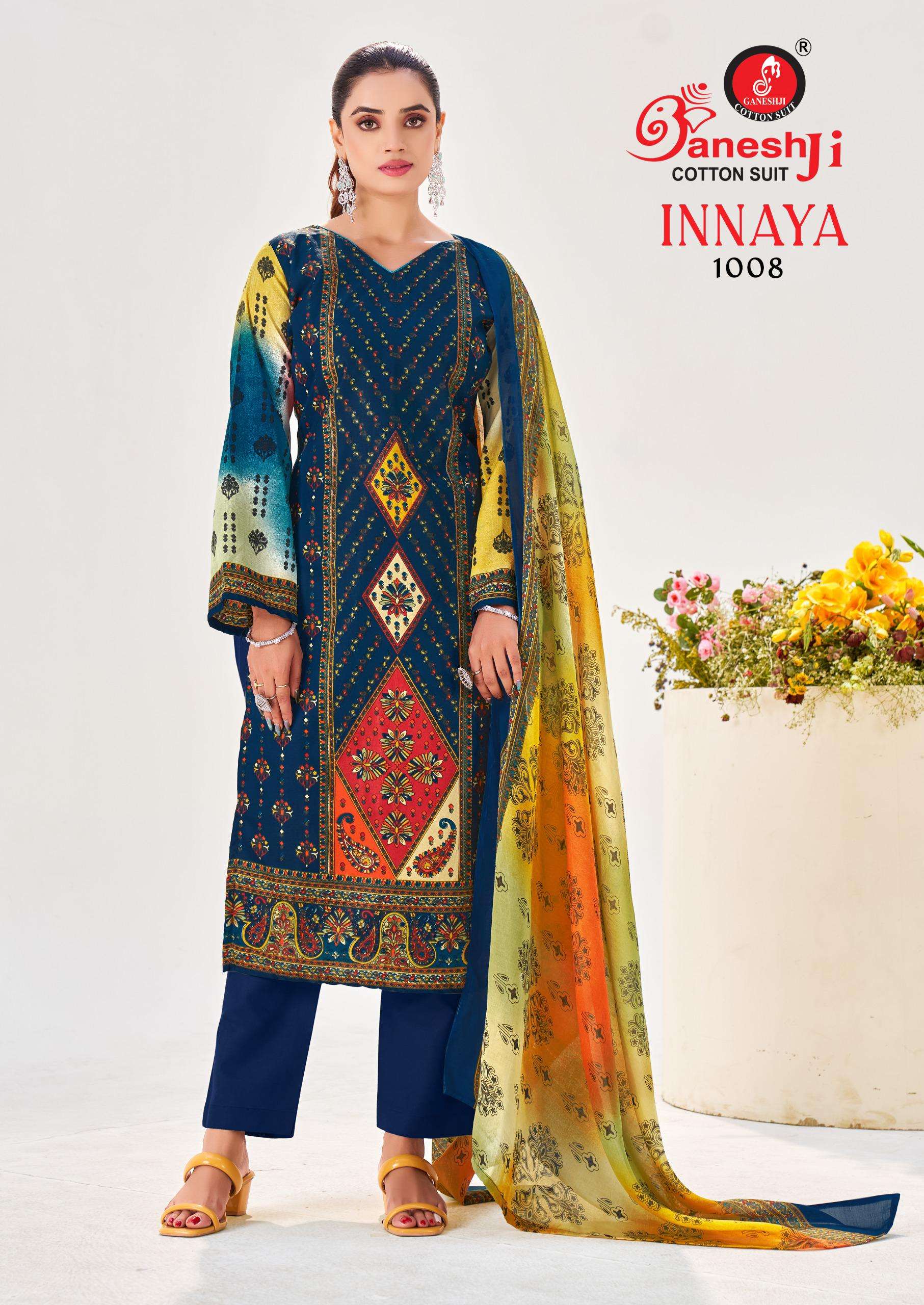 GANESHJI INNAYA VOL 1 COTTON DIGITAL PRINTS DRESS 