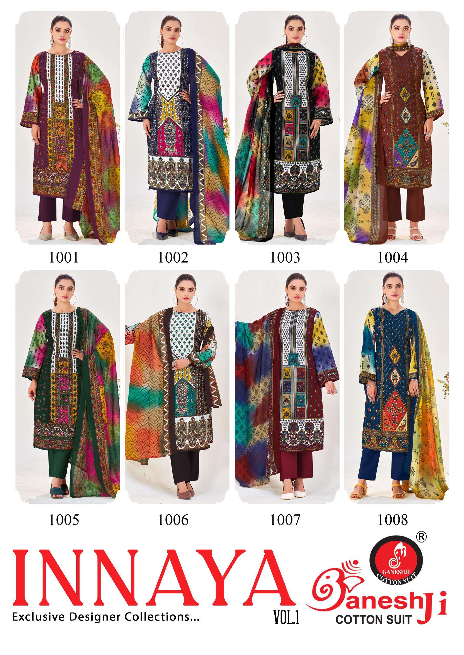 GANESHJI INNAYA VOL 1 COTTON DIGITAL PRINTS DRESS 