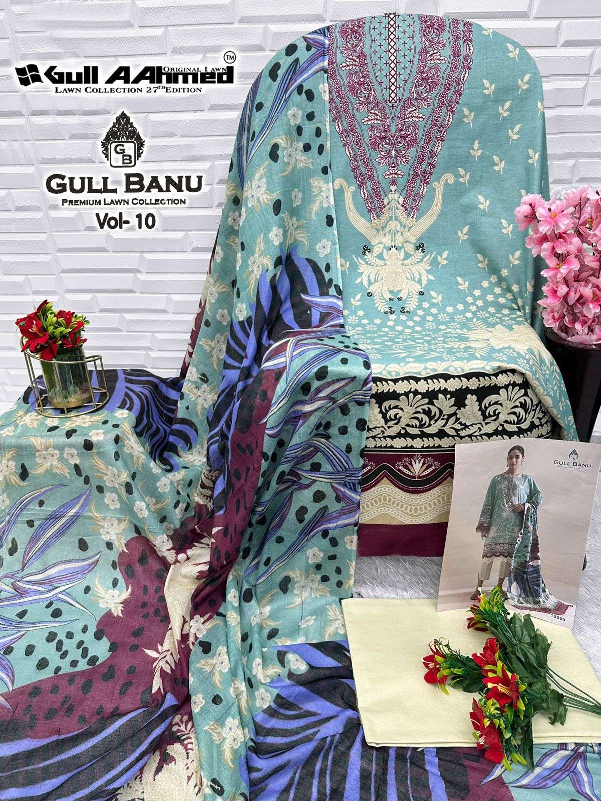 GULL AAHMED GULL BANU VOL 10 COTTON DIGITAL PRINTS SALWAR SUIT