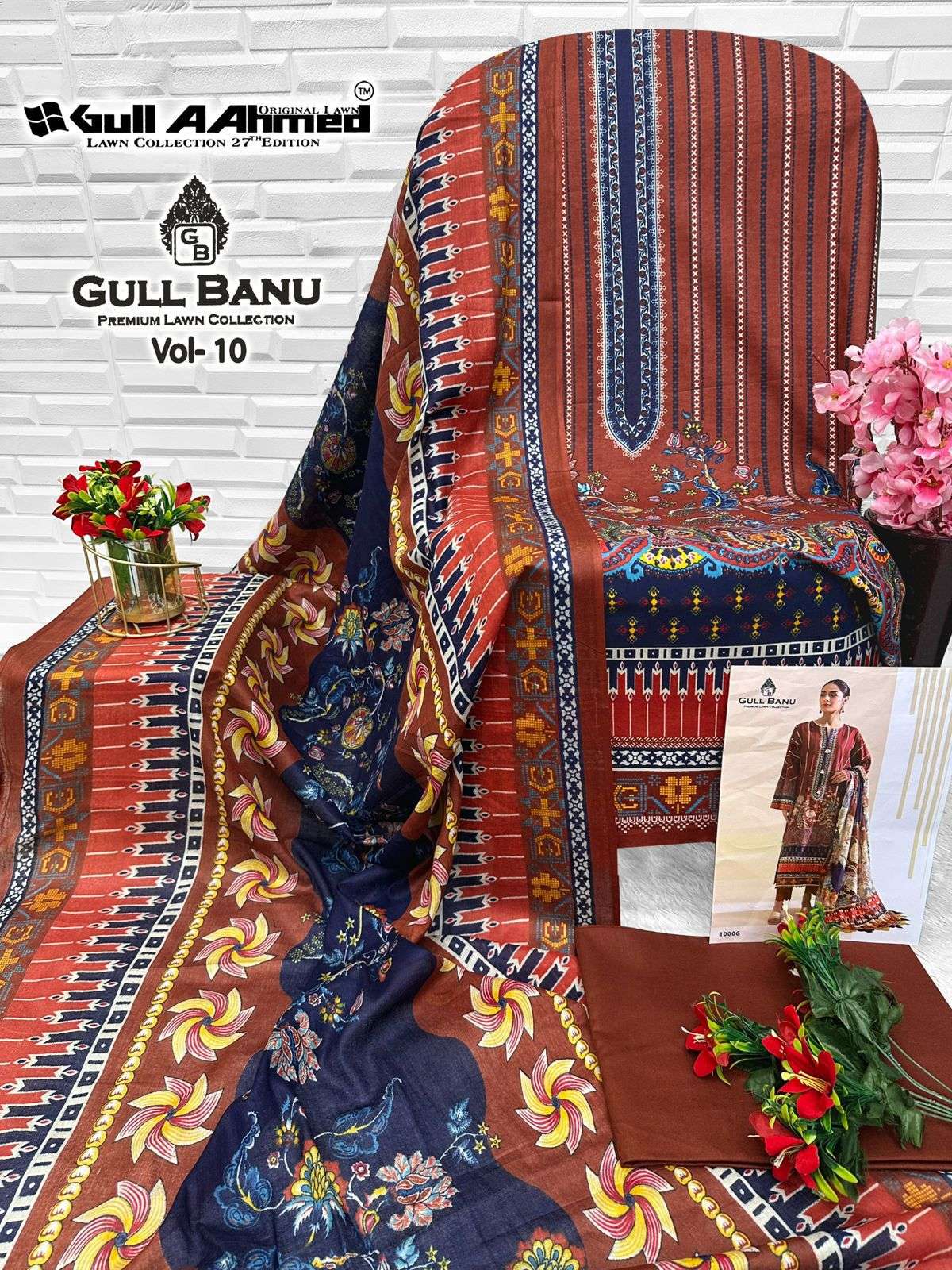GULL AAHMED GULL BANU VOL 10 COTTON DIGITAL PRINTS SALWAR SUIT
