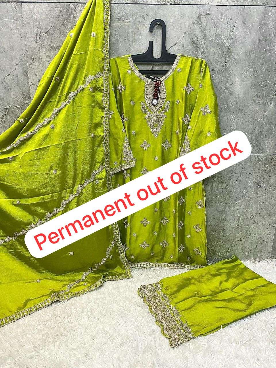 HOOR TEX DESIGN NO - HF 130 HEAVY CHINON READYMADE PAKISTANI SUIT 
