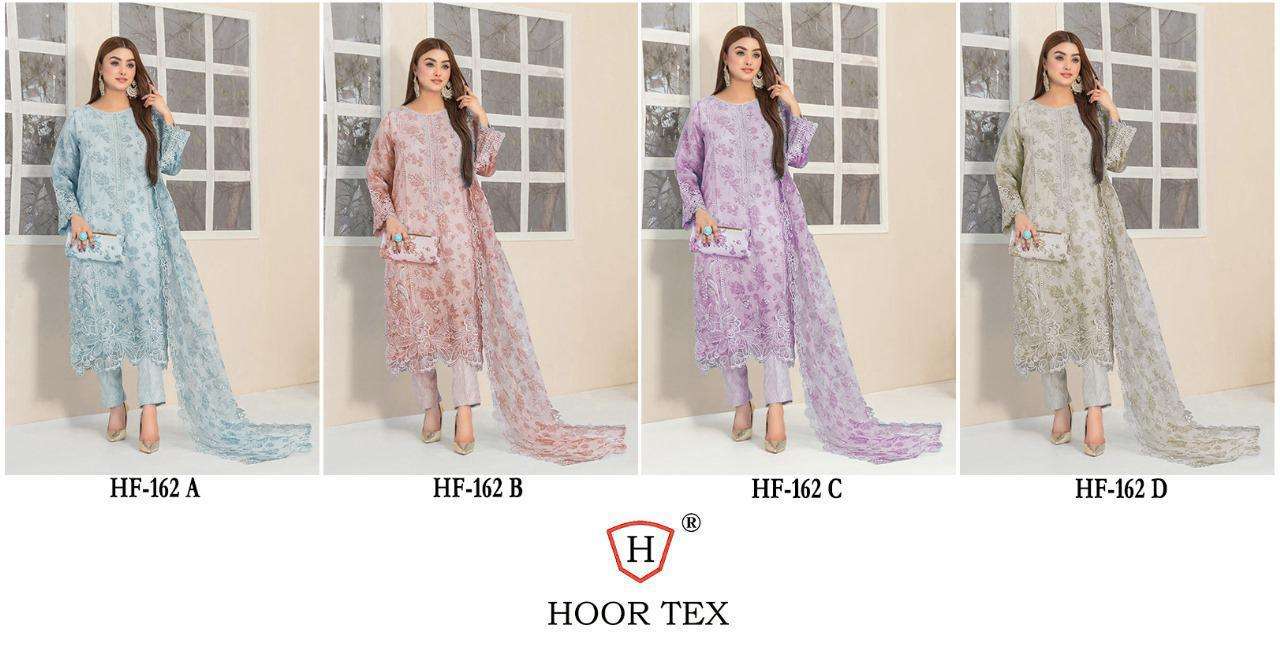 HOOR TEX DESIGN NO - HF 162 A-D HEAVY ORGANZA READYMADE PAKISTANI SUIT
