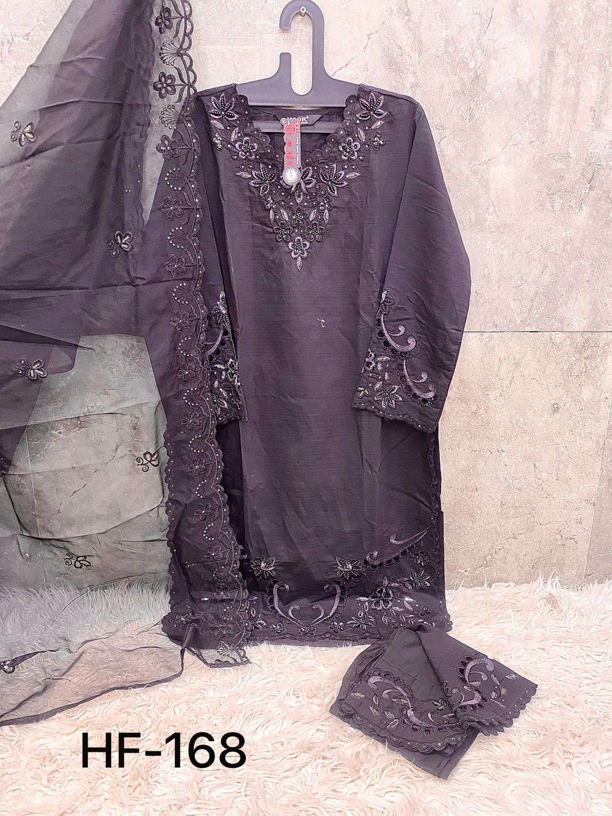 HOOR TEX DESIGN NO - HF 168 A-C CRISTAL VISCOSE READYMADE PAKISTANI SUIT
