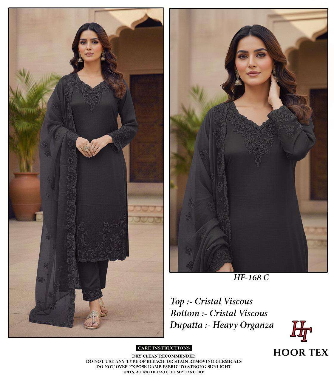 HOOR TEX DESIGN NO - HF 168 A-C CRISTAL VISCOSE READYMADE PAKISTANI SUIT