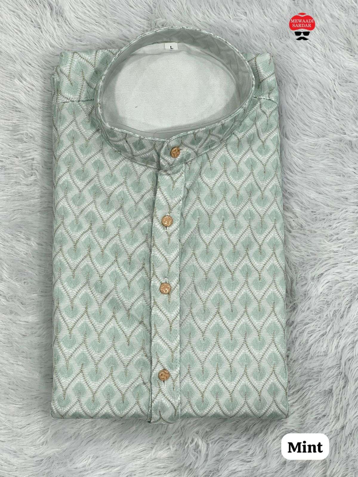 INLI DHURANDHAR SILK FANCY MENS FESTIVE WEAR KURTA WITH PYJAMA PAIR 