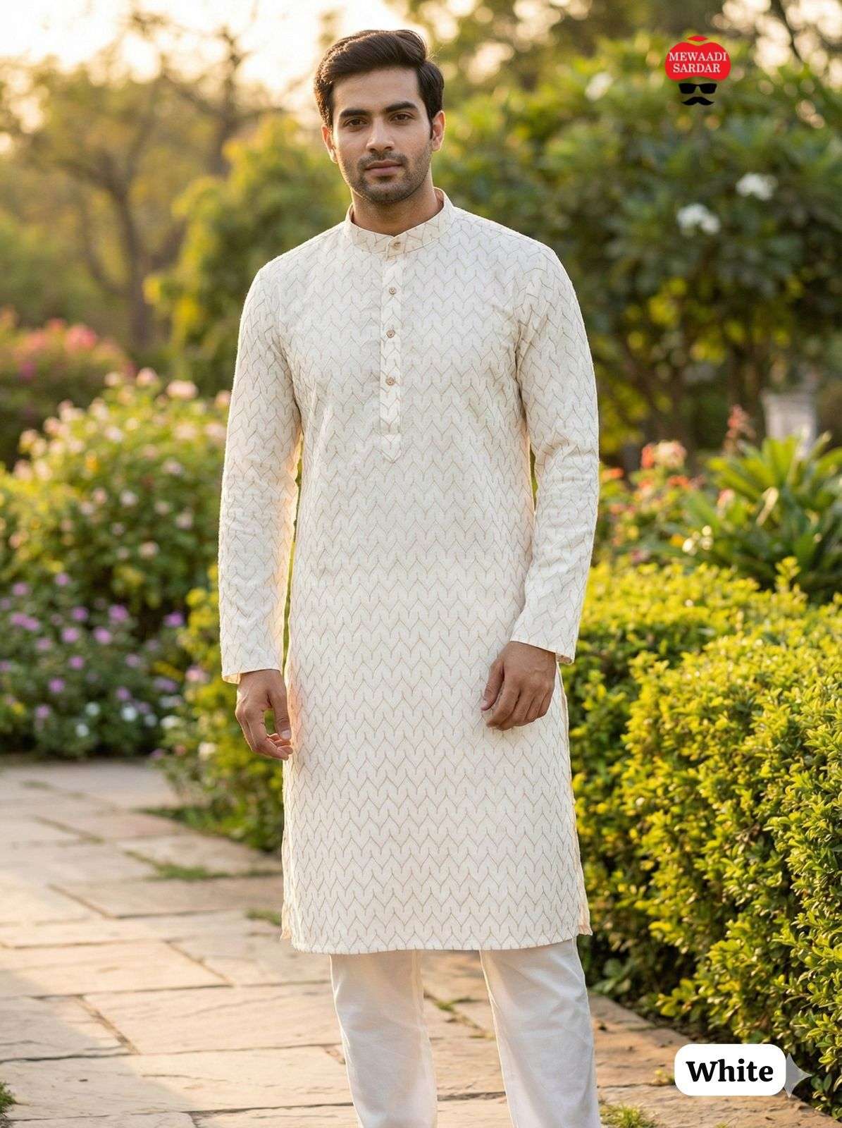 INLI DHURANDHAR SILK FANCY MENS FESTIVE WEAR KURTA WITH PYJAMA PAIR 