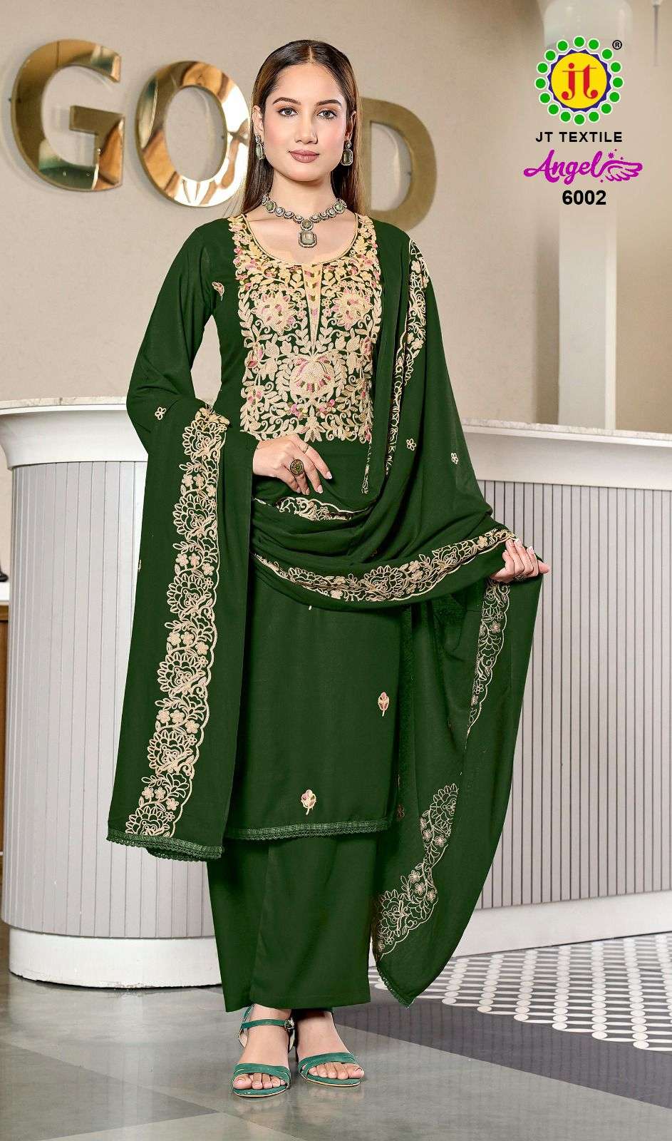 JT ANGEL VOL 6 RAYON FANCY PREMIUM WORKS LADIES SUIT