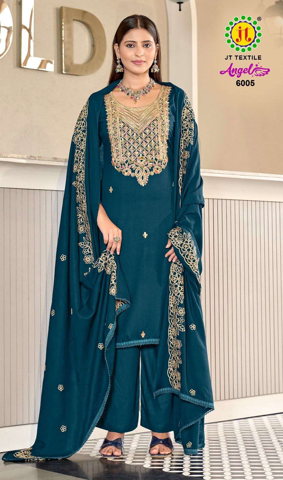 JT ANGEL VOL 6 RAYON FANCY PREMIUM WORKS LADIES SUIT