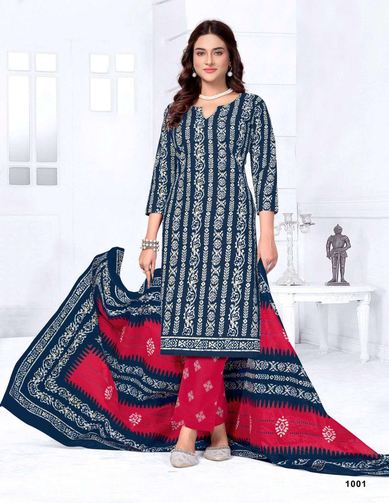 JT KAVYA COTTON BATIK PRINT LADIES SALWAR SUIT