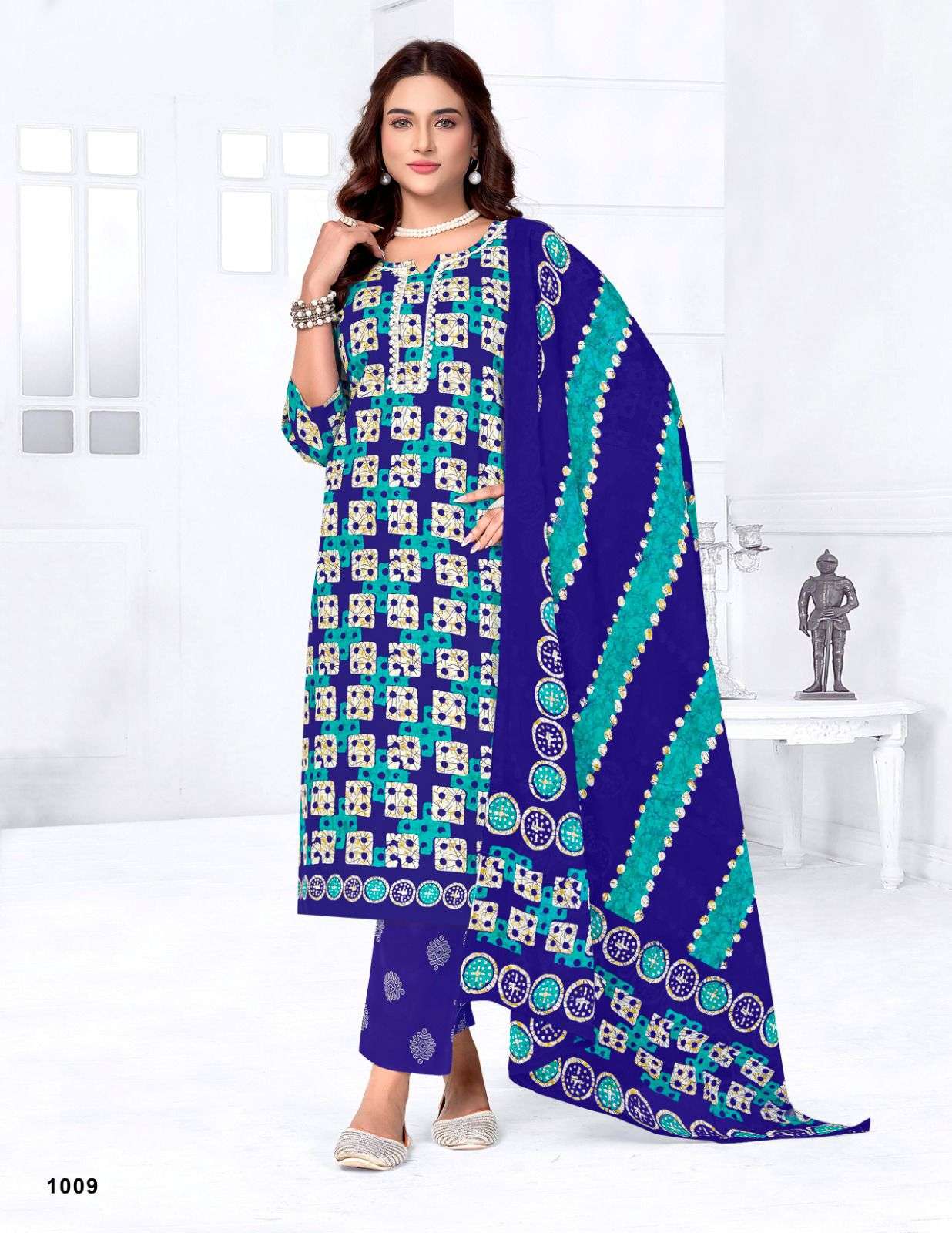 JT KAVYA COTTON BATIK PRINT LADIES SALWAR SUIT