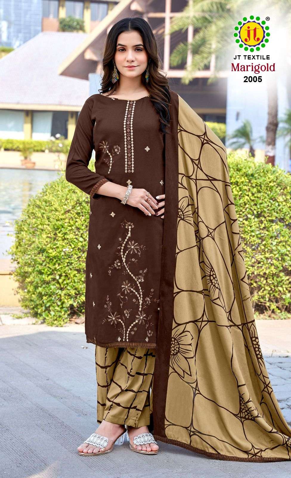JT MARIGOLD VOL 2 RAYON FANCY WORKS LADIES SALWAR SUIT