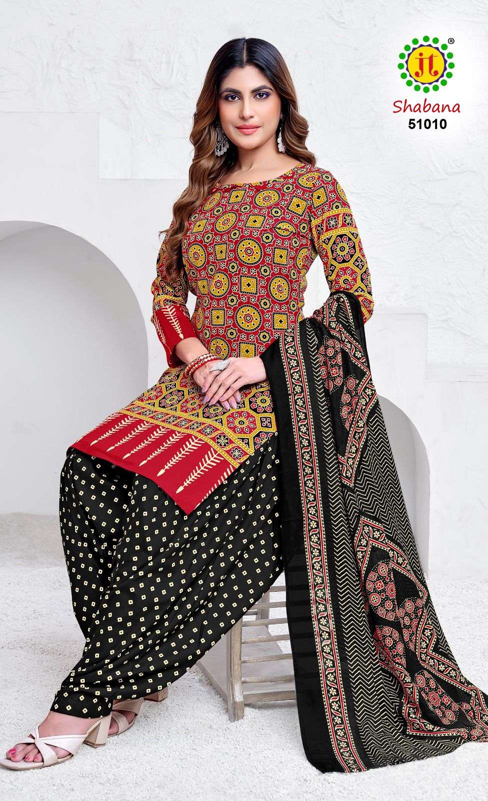 JT SHABANA VOL 51 COTTON PRINT SALWAR SUIT