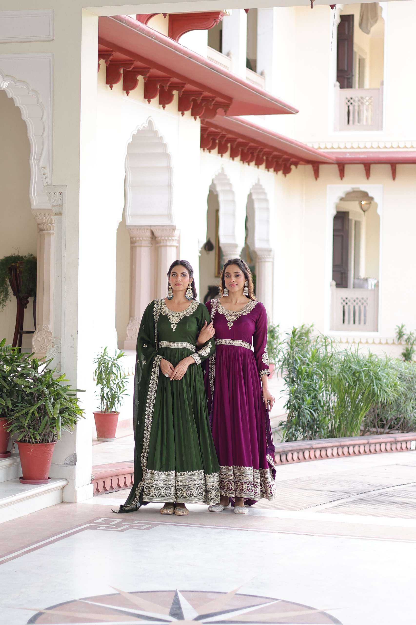 KA 1215 SILK DESIGNER PARTY WEAR PARTY WEAR GOWN WITH DUPATTA 