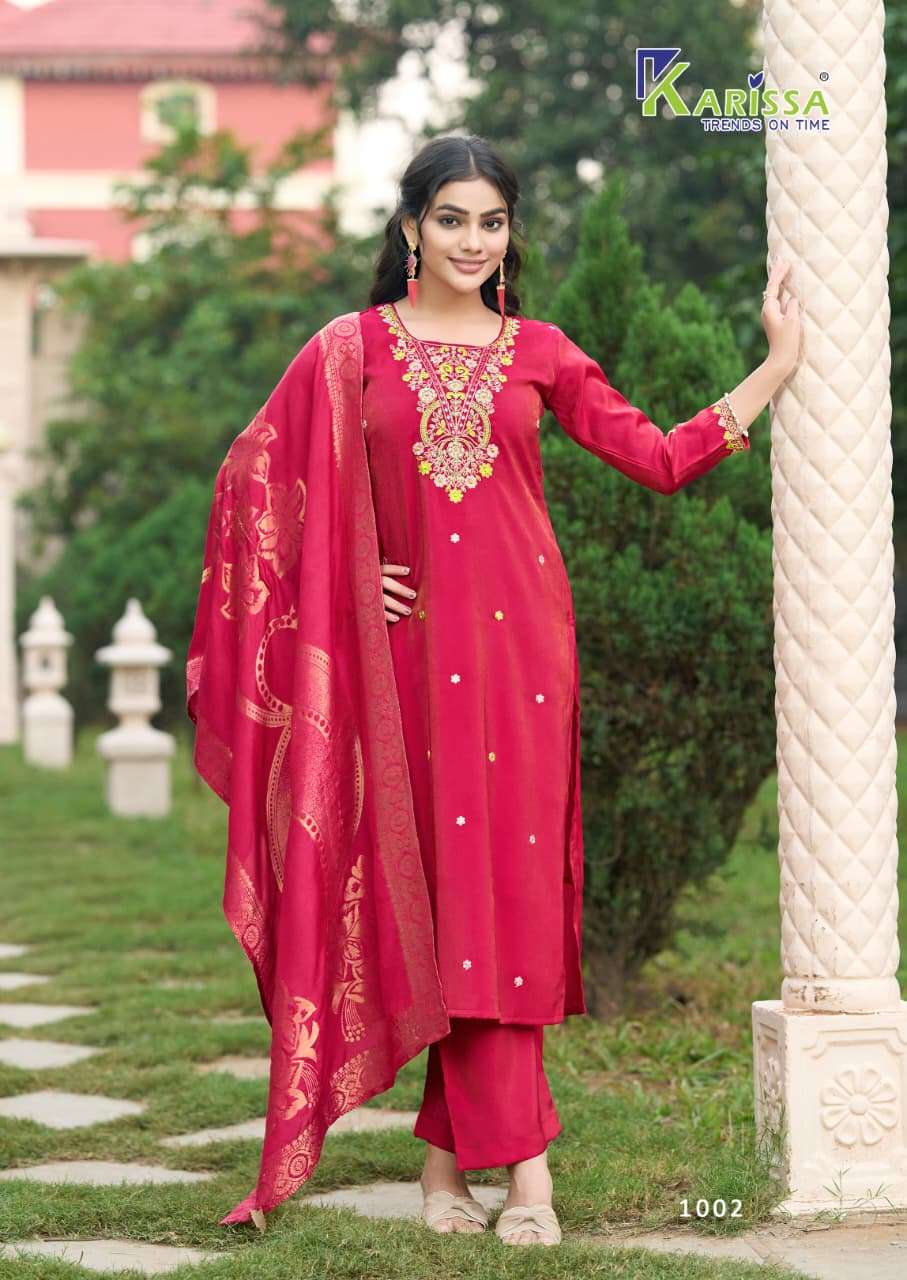 KARISSA AAROHI VISCOSE FANCY DESIGNER WORK 3PIECE SET COLLECTION 
