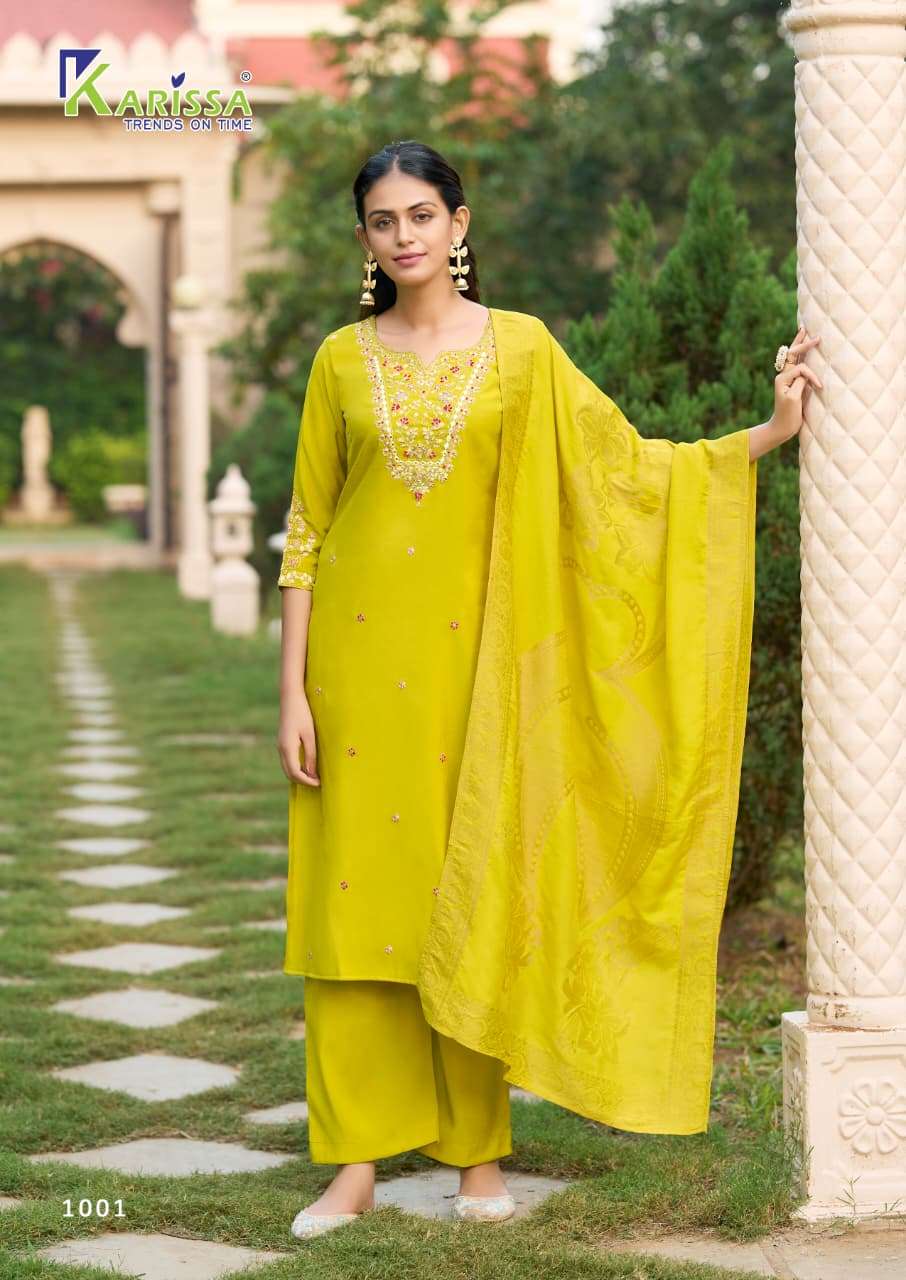 KARISSA AAROHI VISCOSE FANCY DESIGNER WORK 3PIECE SET COLLECTION 