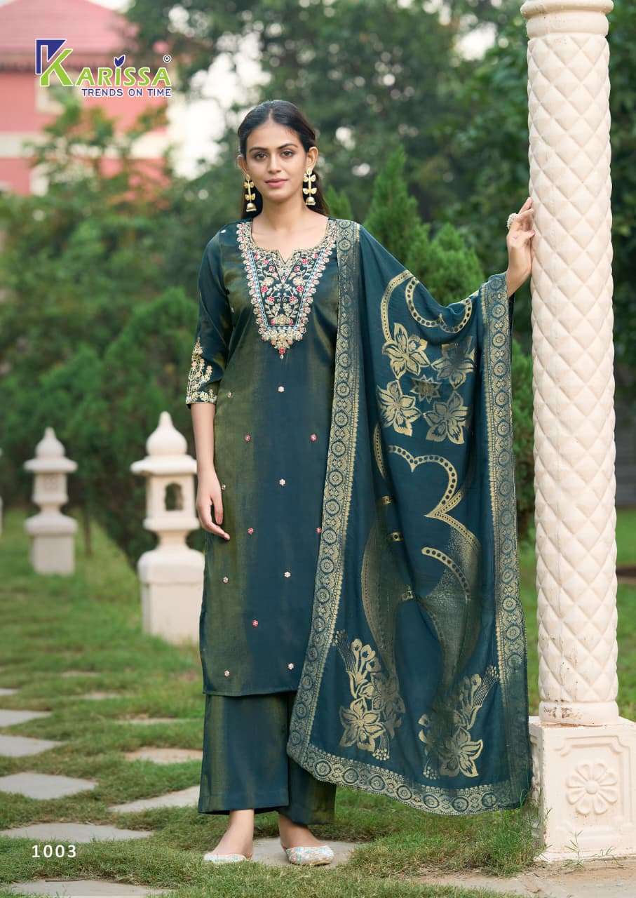 KARISSA AAROHI VISCOSE FANCY DESIGNER WORK 3PIECE SET COLLECTION 