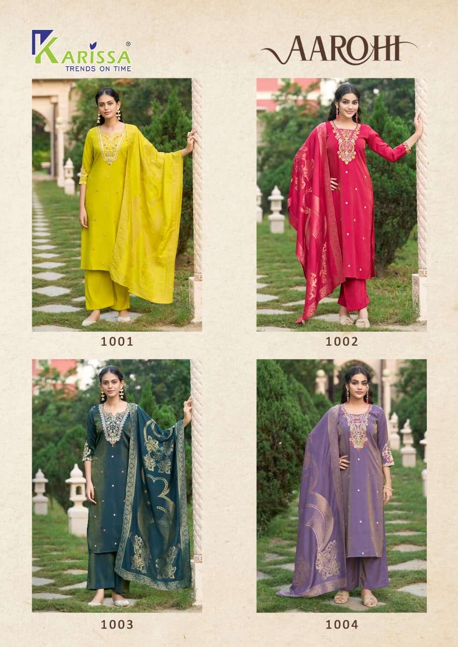 KARISSA AAROHI VISCOSE FANCY DESIGNER WORK 3PIECE SET COLLECTION 