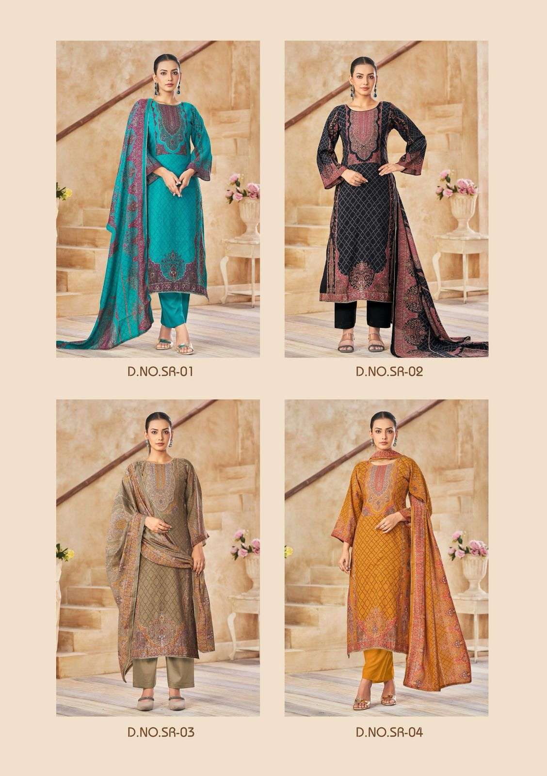 KARVA DESINER STUDIO SIRISHA MODAL SILK FANCY EMBROIDERY WORK SUIT