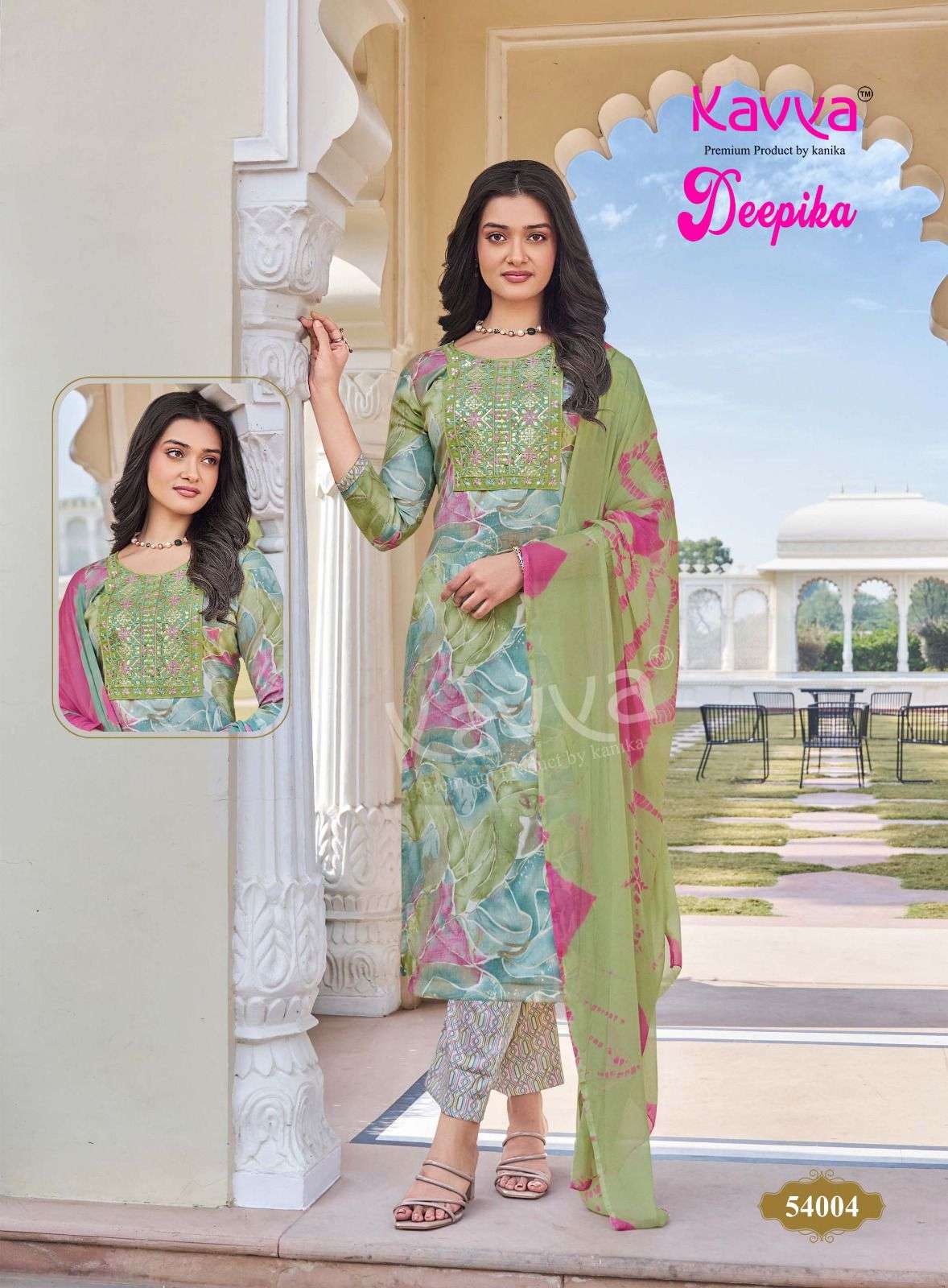 KAVYA DEEPIKA VOL 54 FANCY STRAIGHT KURTI WITH BOTTOM AND DUPATTA SET 